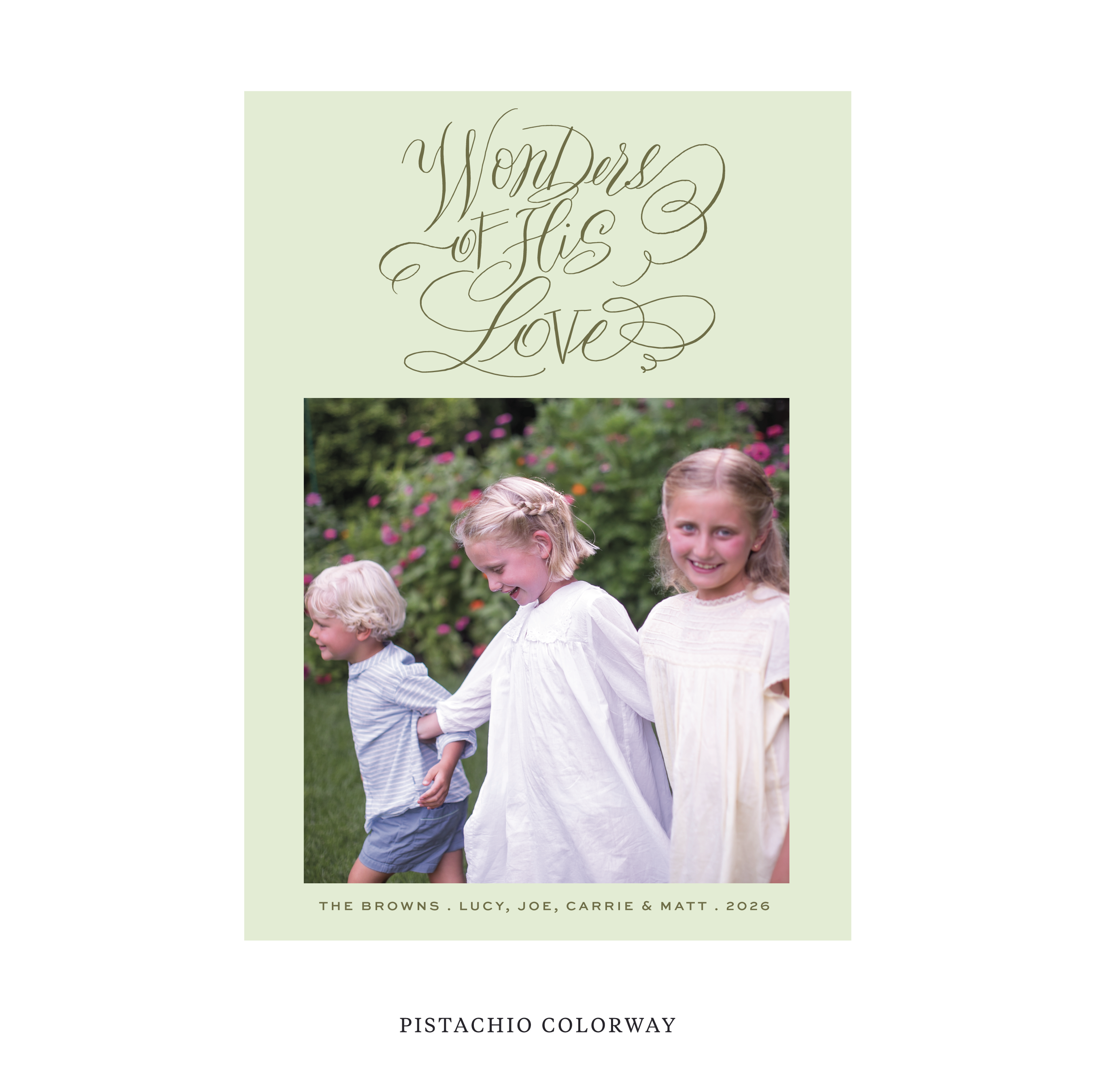 Merriweather Classic Flat Print Holiday Card, Large (Elegant)