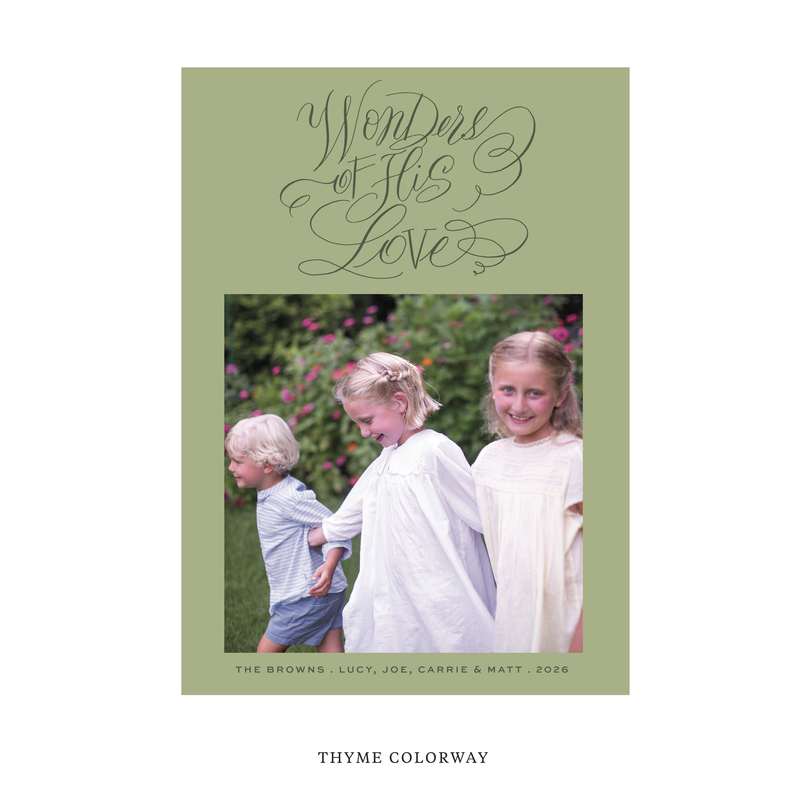 Merriweather Classic Flat Print Holiday Card, Large (Elegant)