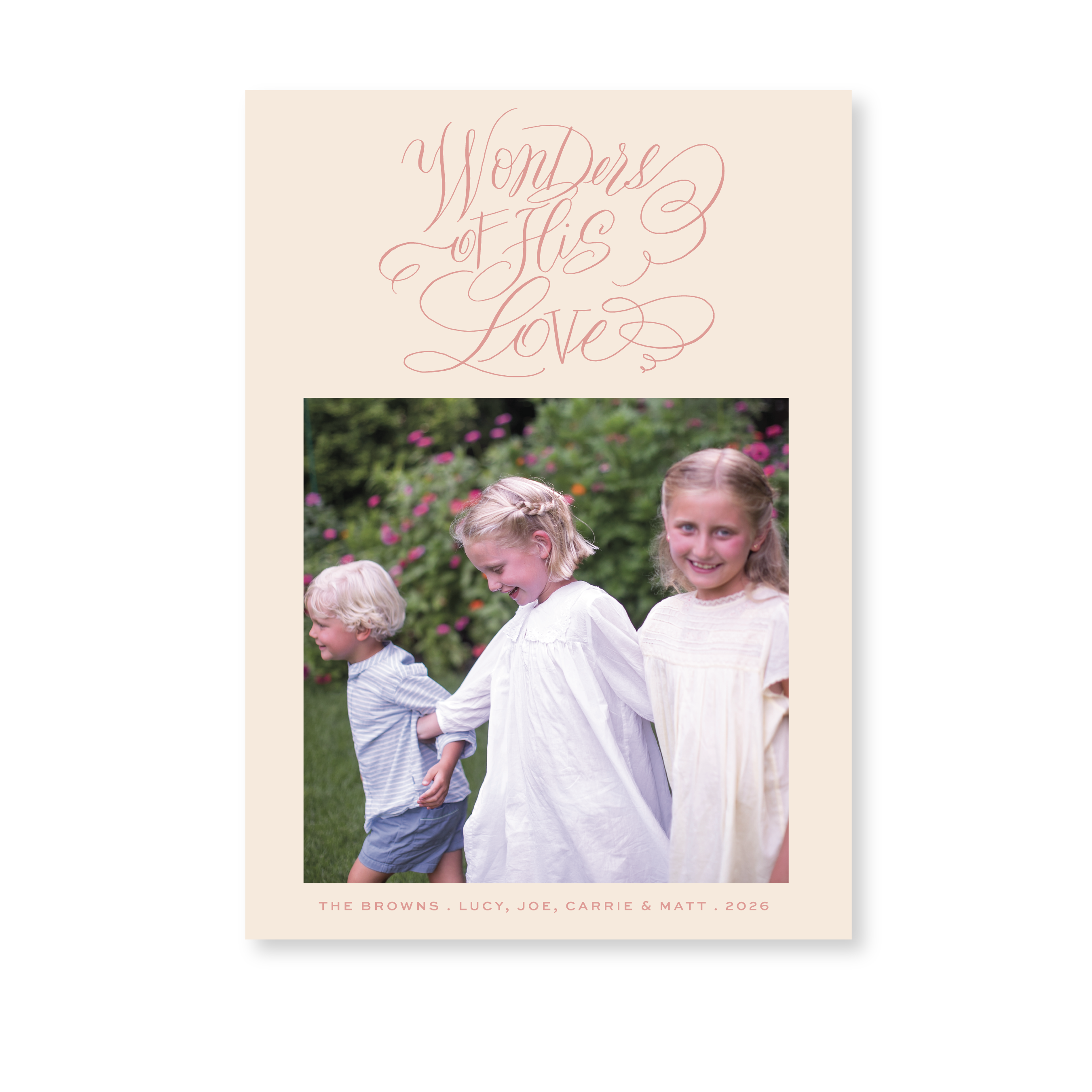 Merriweather Classic Flat Print Holiday Card, Large (Elegant)