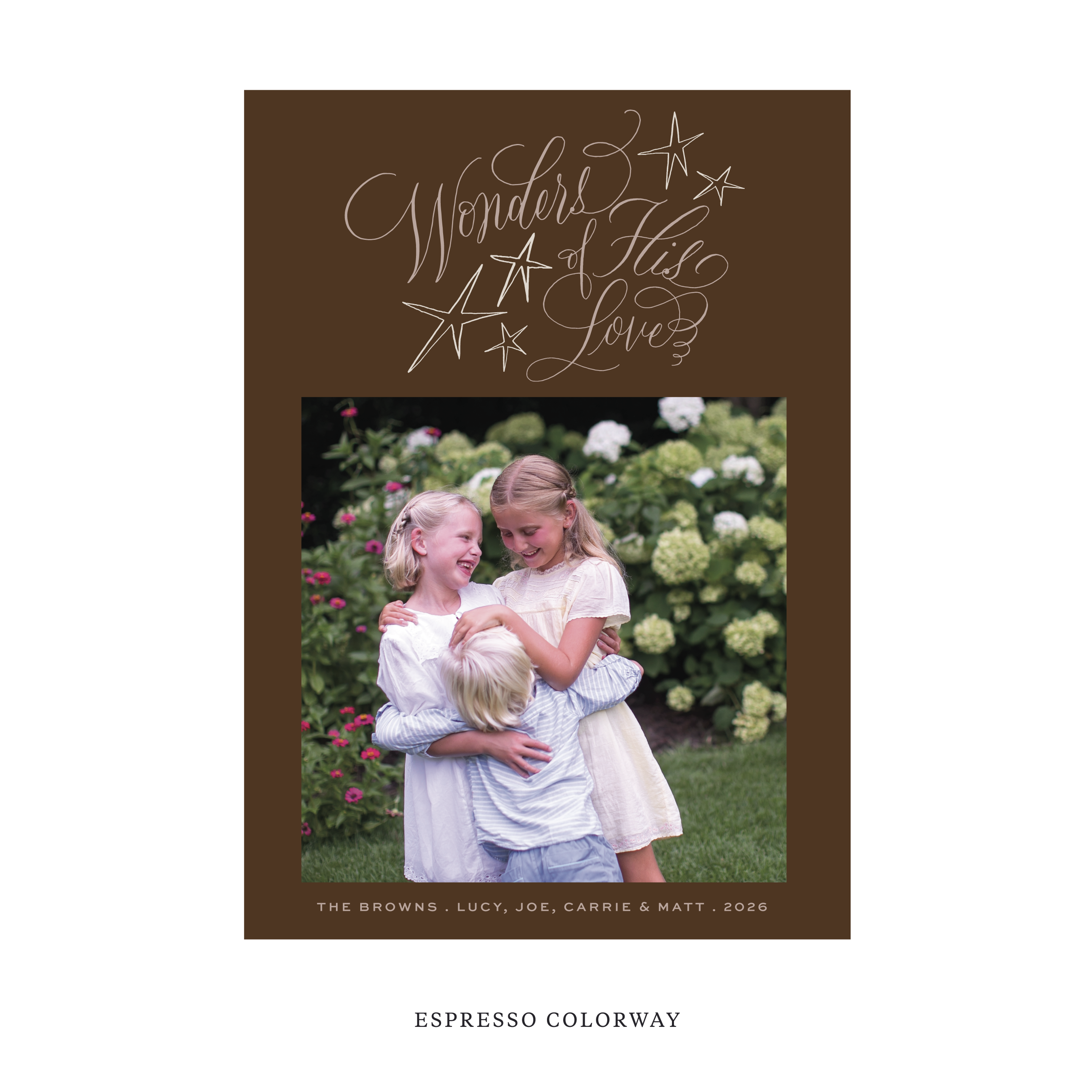 Merriweather Stars Classic Flat Print Holiday Card, Large