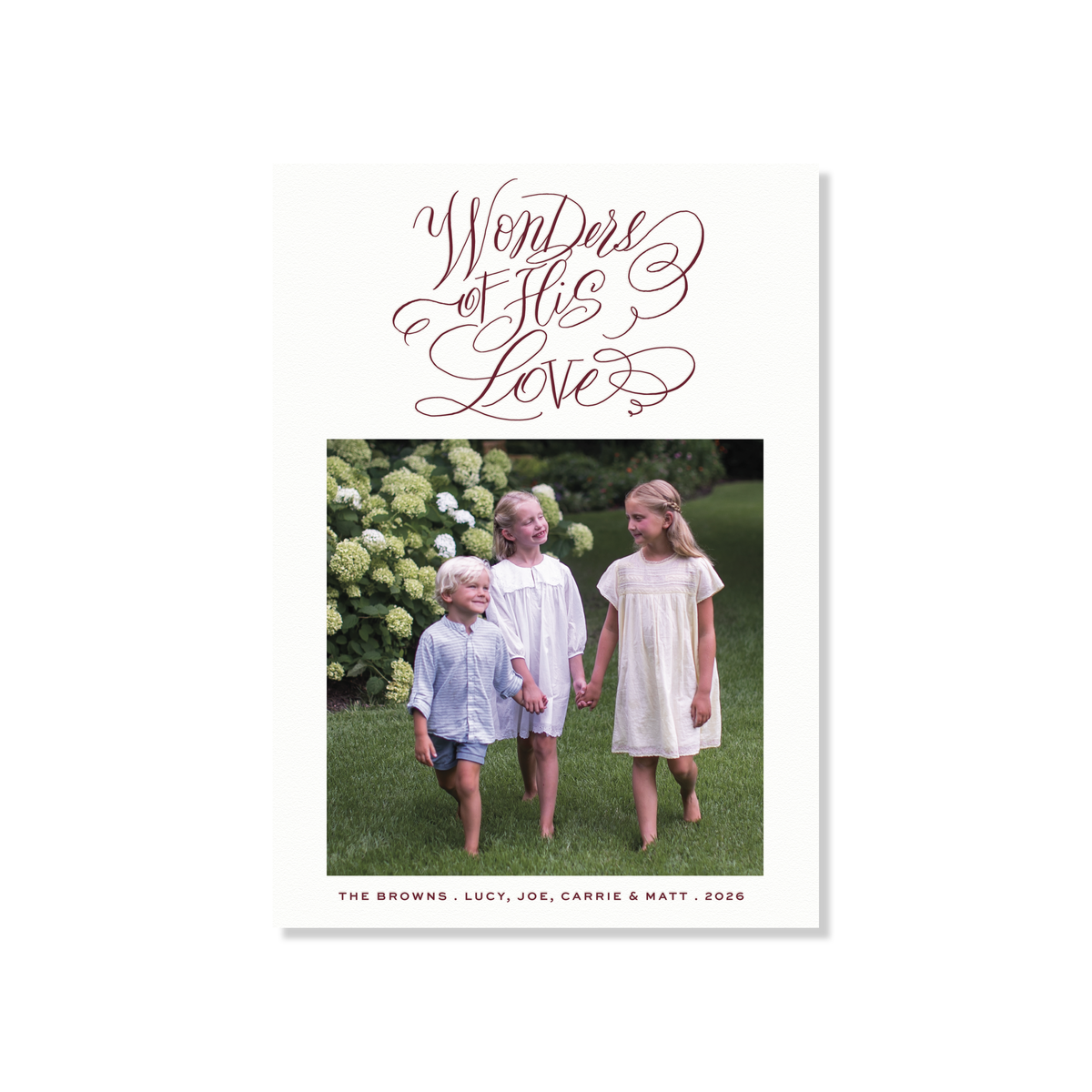 Merriweather Elegant Letterpress Holiday Card, Large