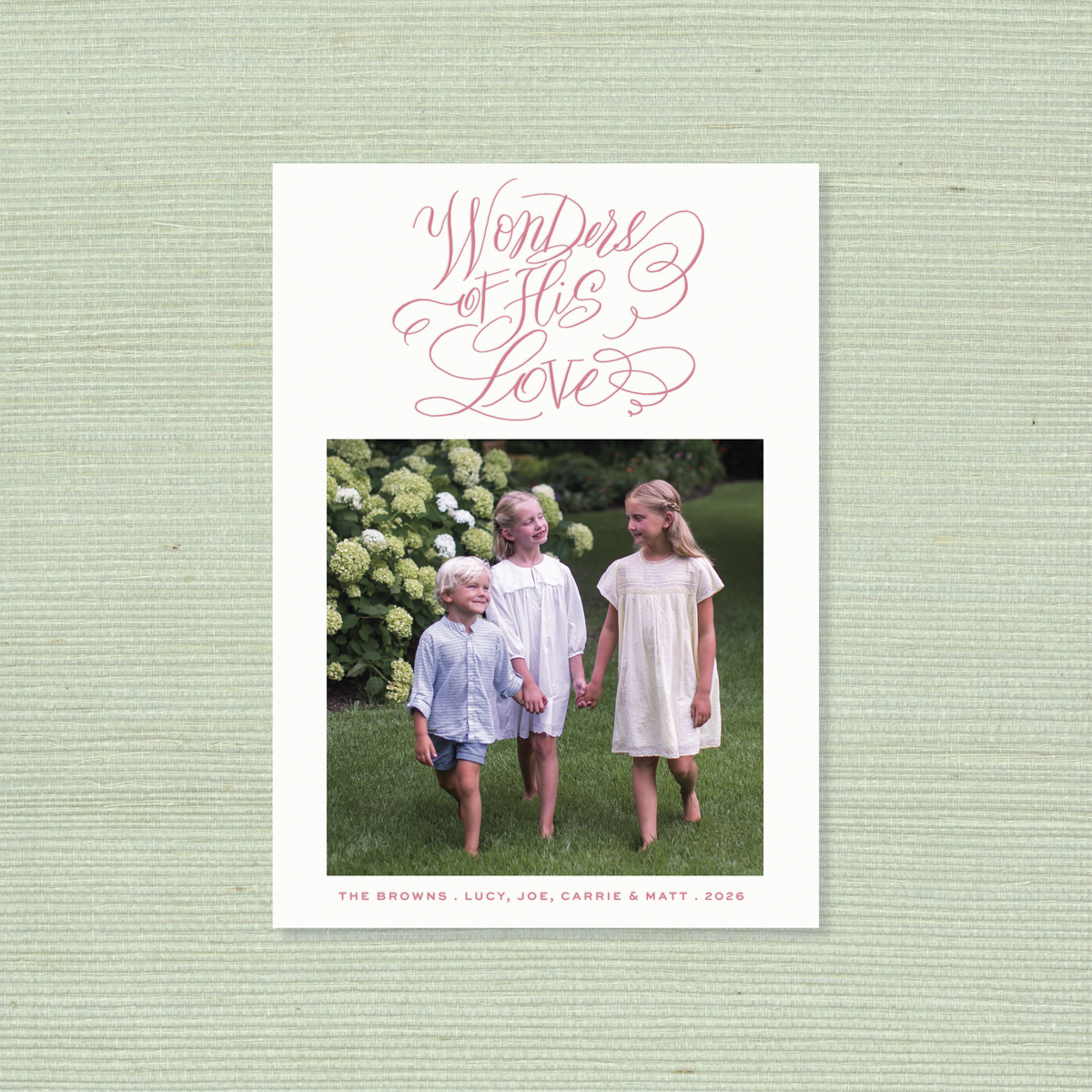 Merriweather Elegant Letterpress Holiday Card, Large