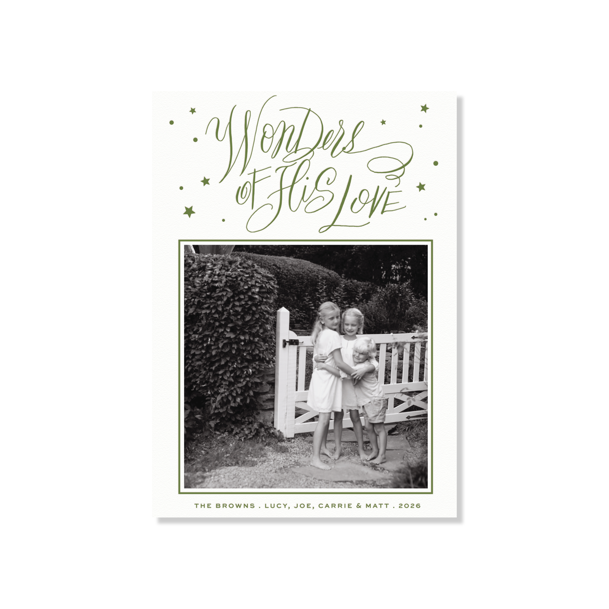Merriweather Letterpress Holiday Card, Large