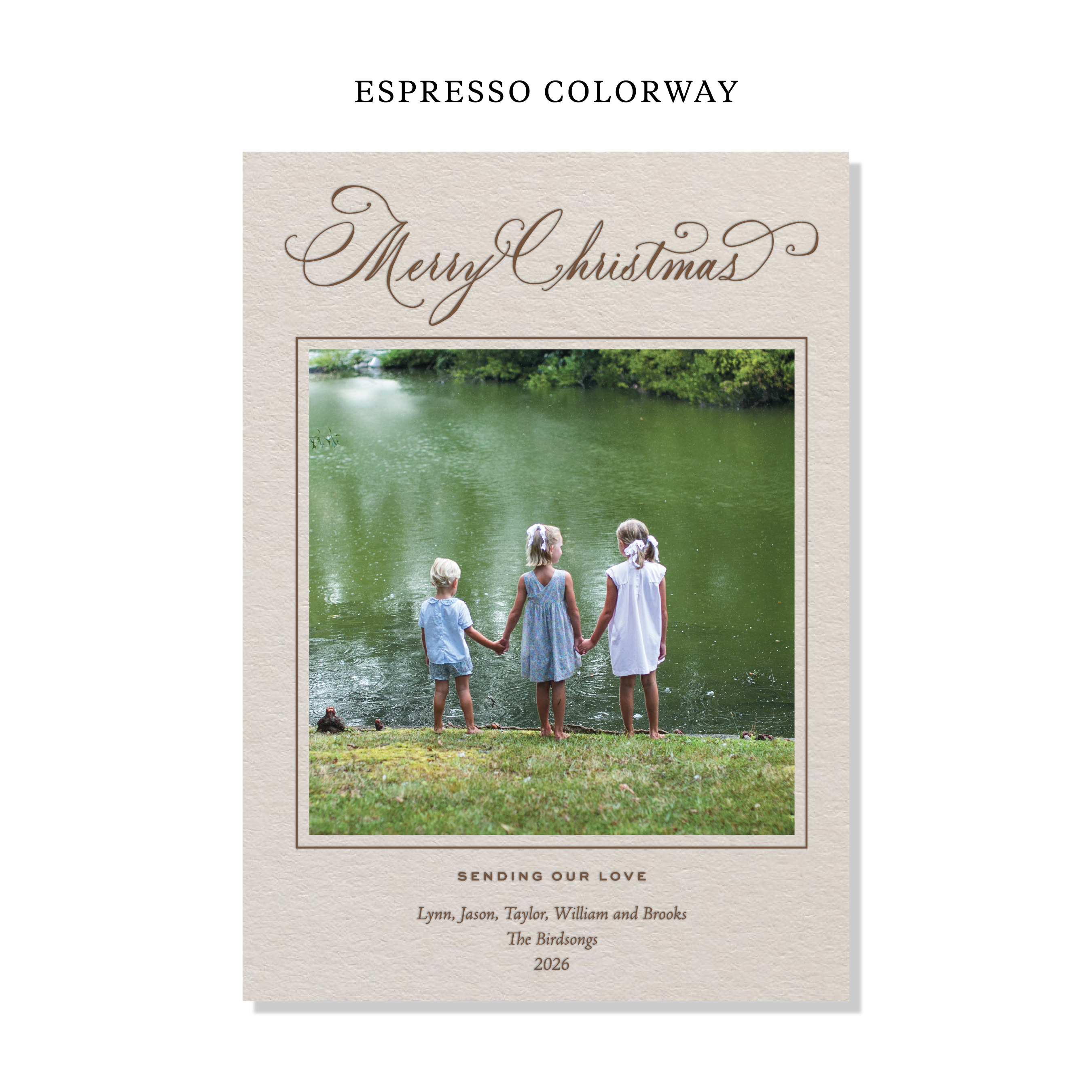 Middleton Letterpress Holiday Card, Large (Colored Paper)