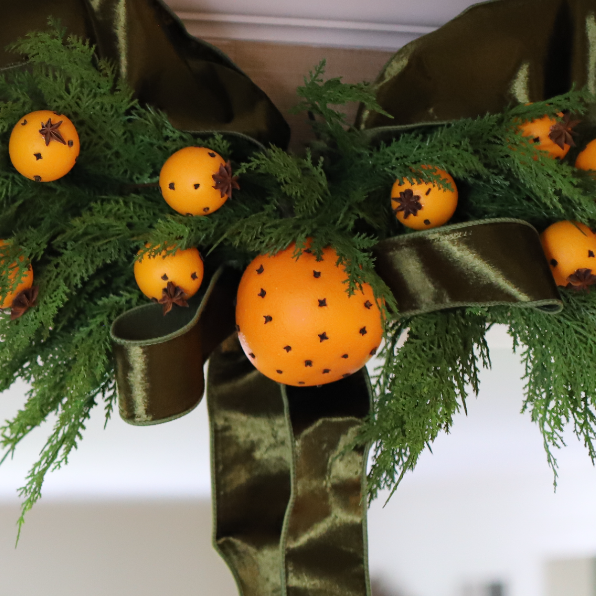 Seville Orange Pomander Ornaments, Set of 4