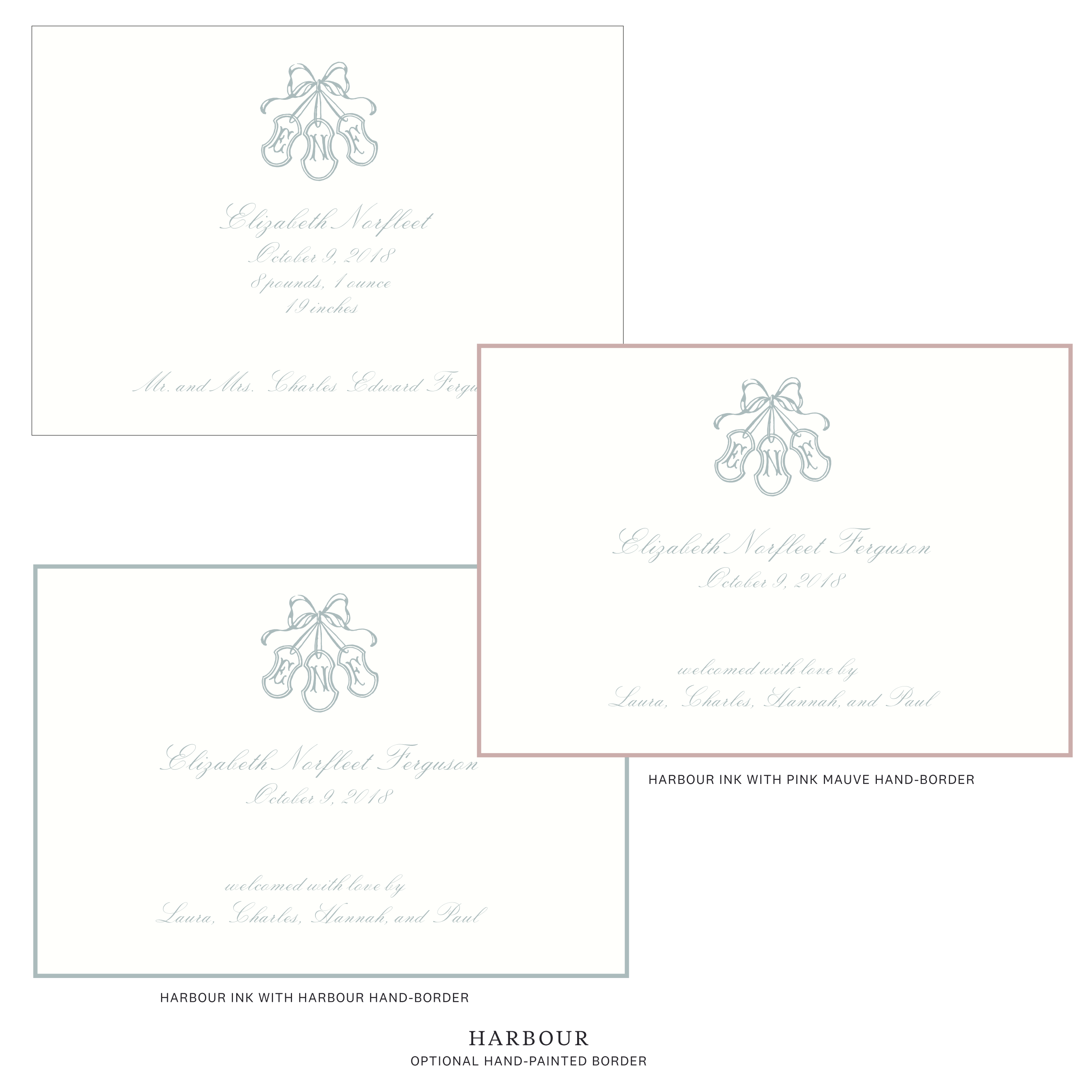 Sutton Motif Birth Announcement
