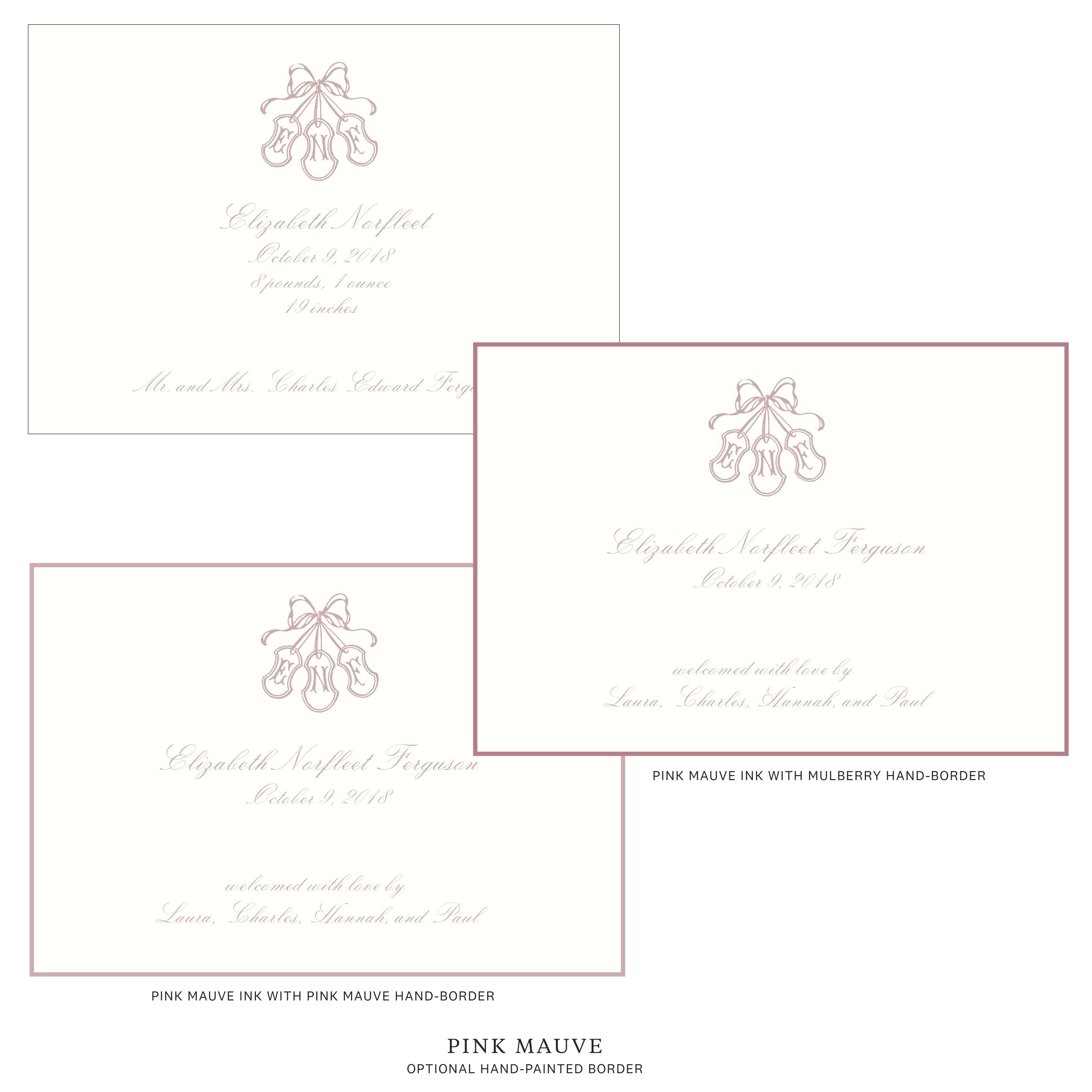 Sutton Motif Birth Announcement