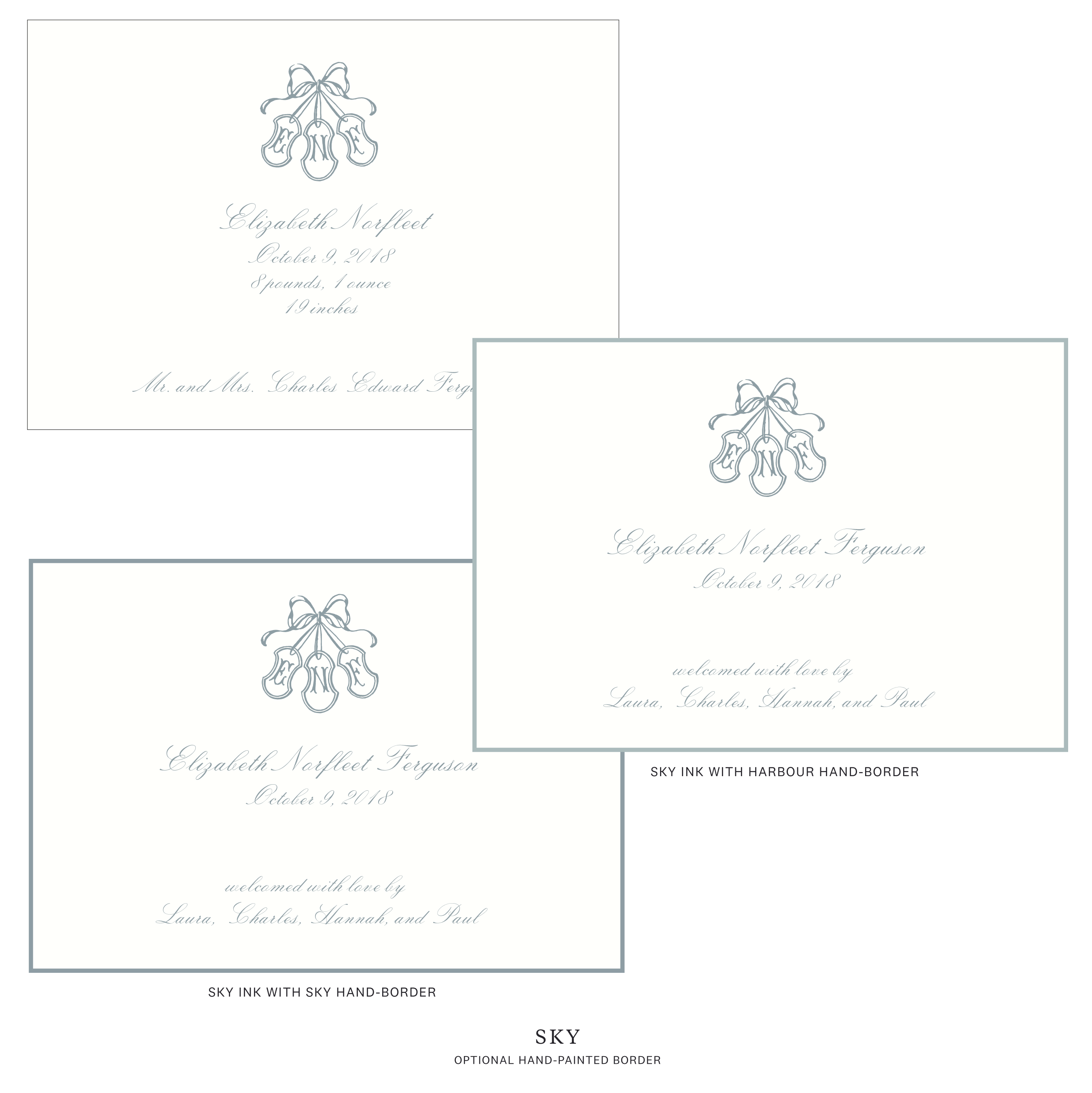 Sutton Motif Birth Announcement