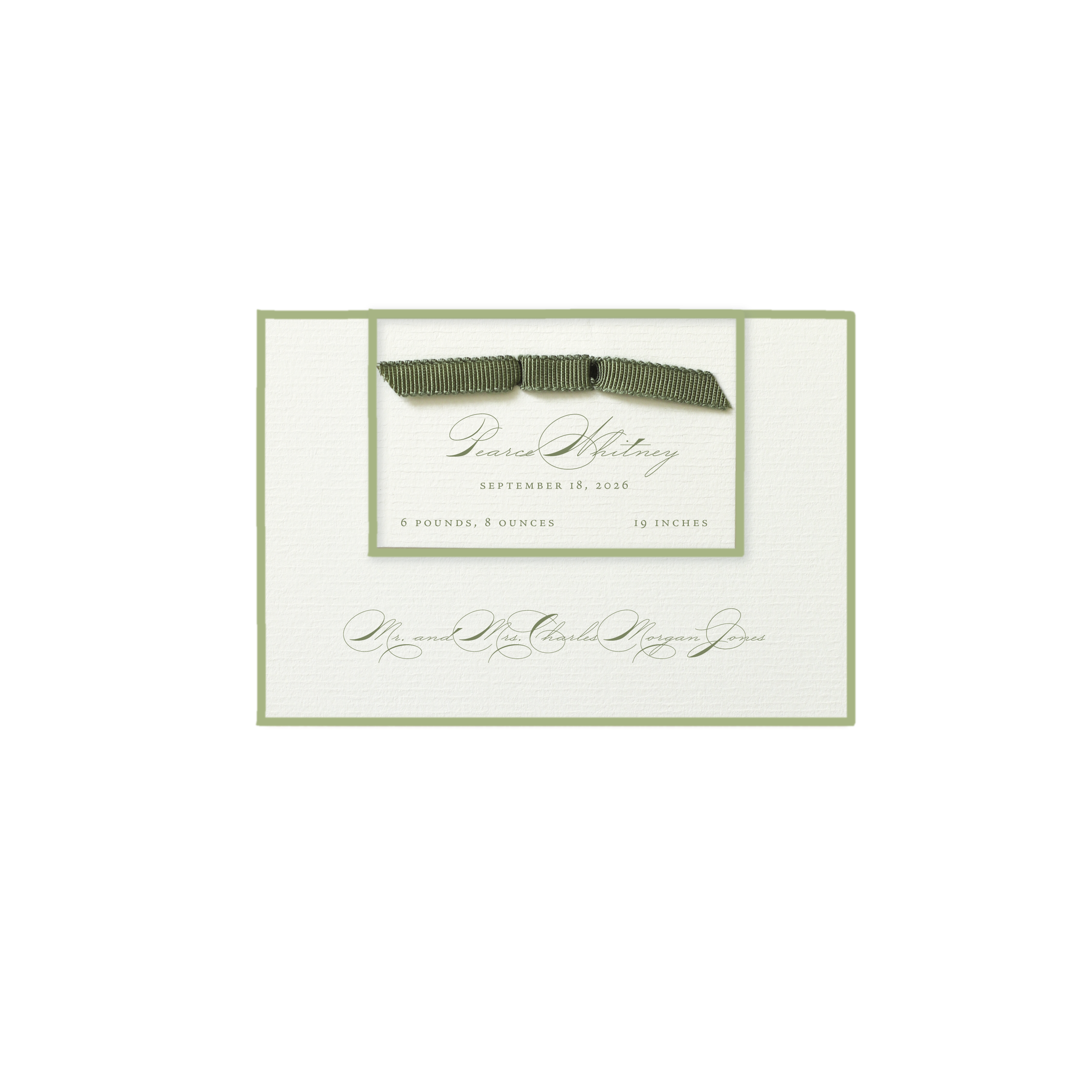 Primrose Layered Birth Announcement