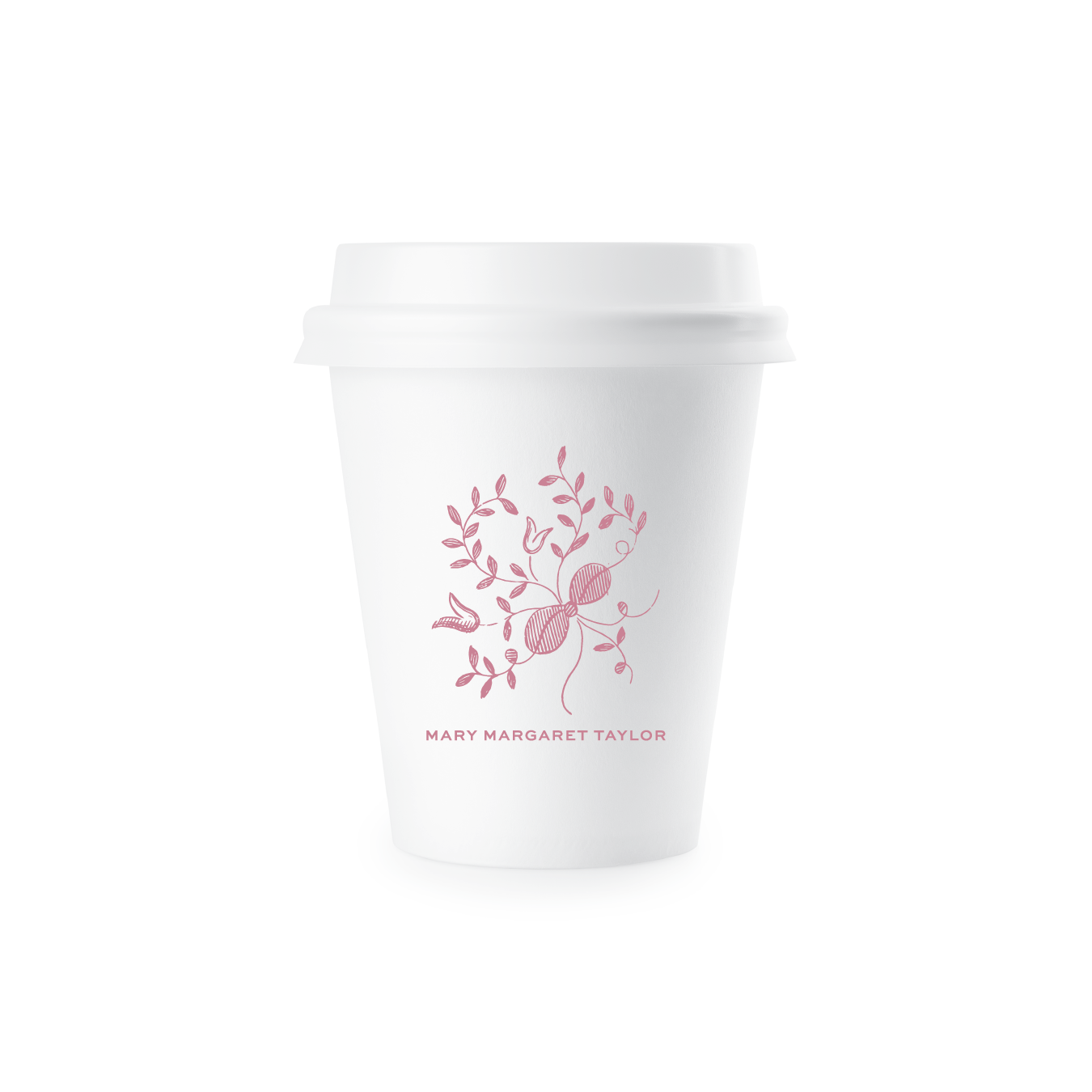 Primrose Motif Paper Cup | 12 oz with Lid
