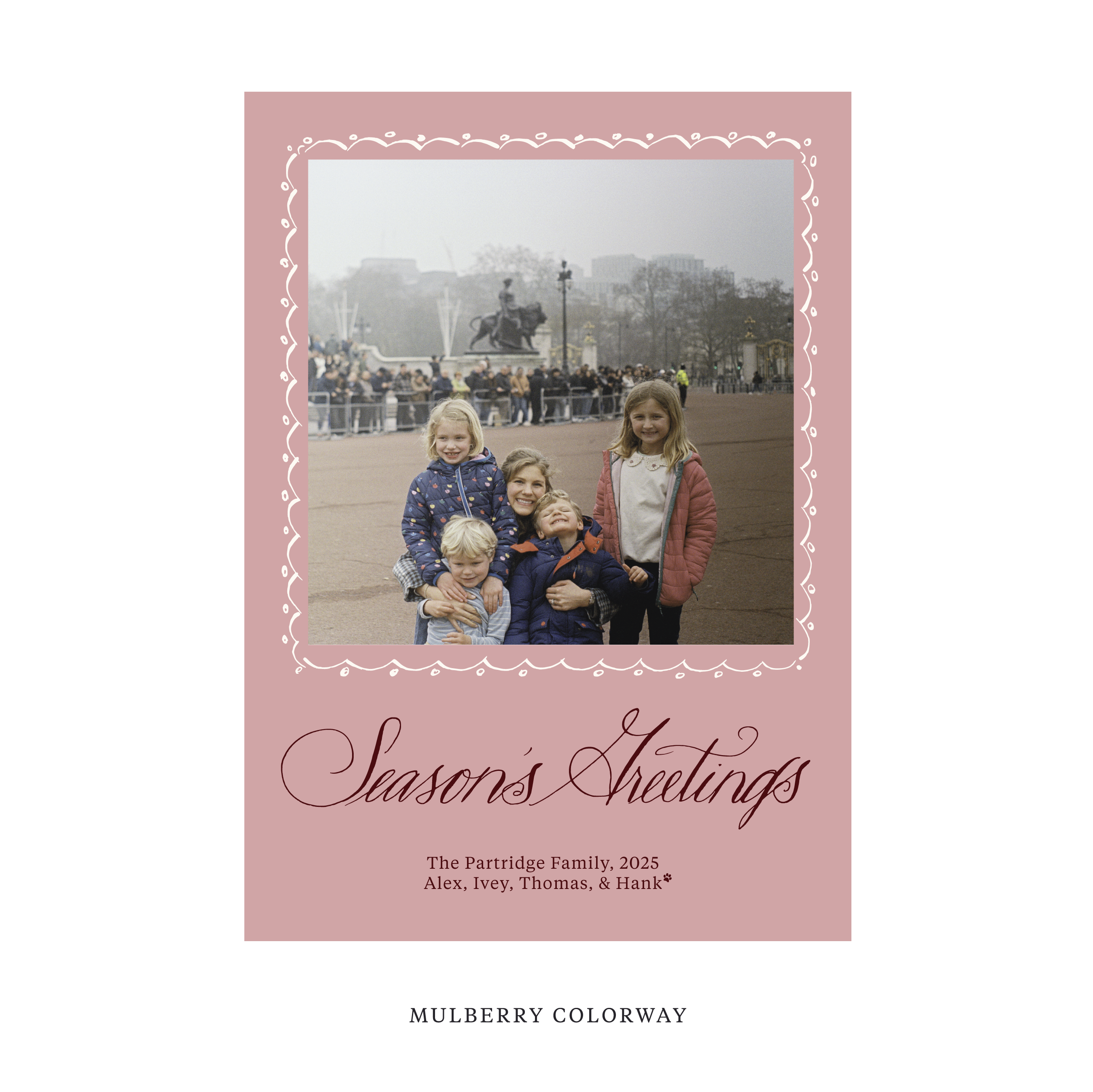 Partridge Classic Flat Print Holiday Card, Large
