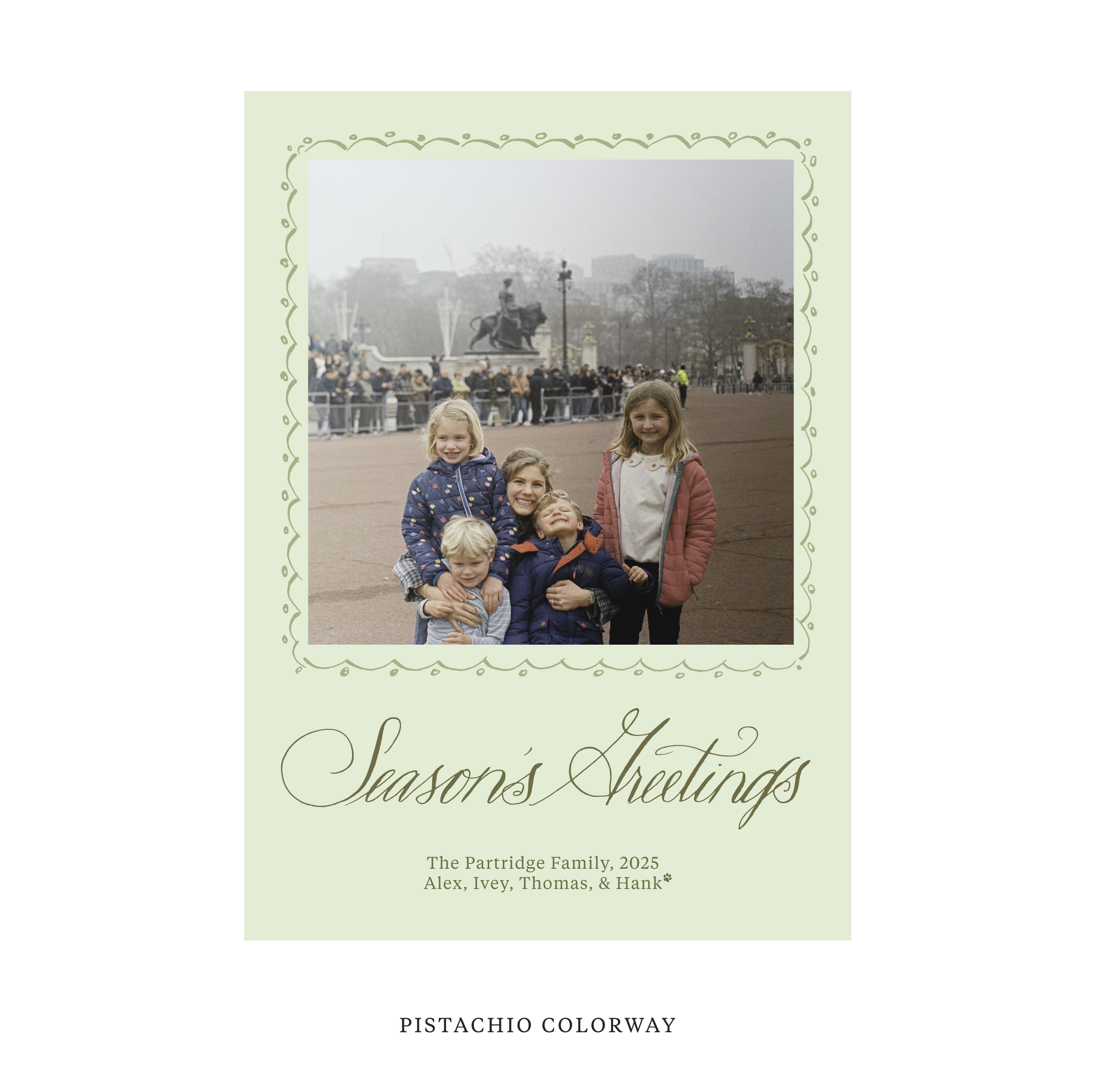 Partridge Classic Flat Print Holiday Card, Large