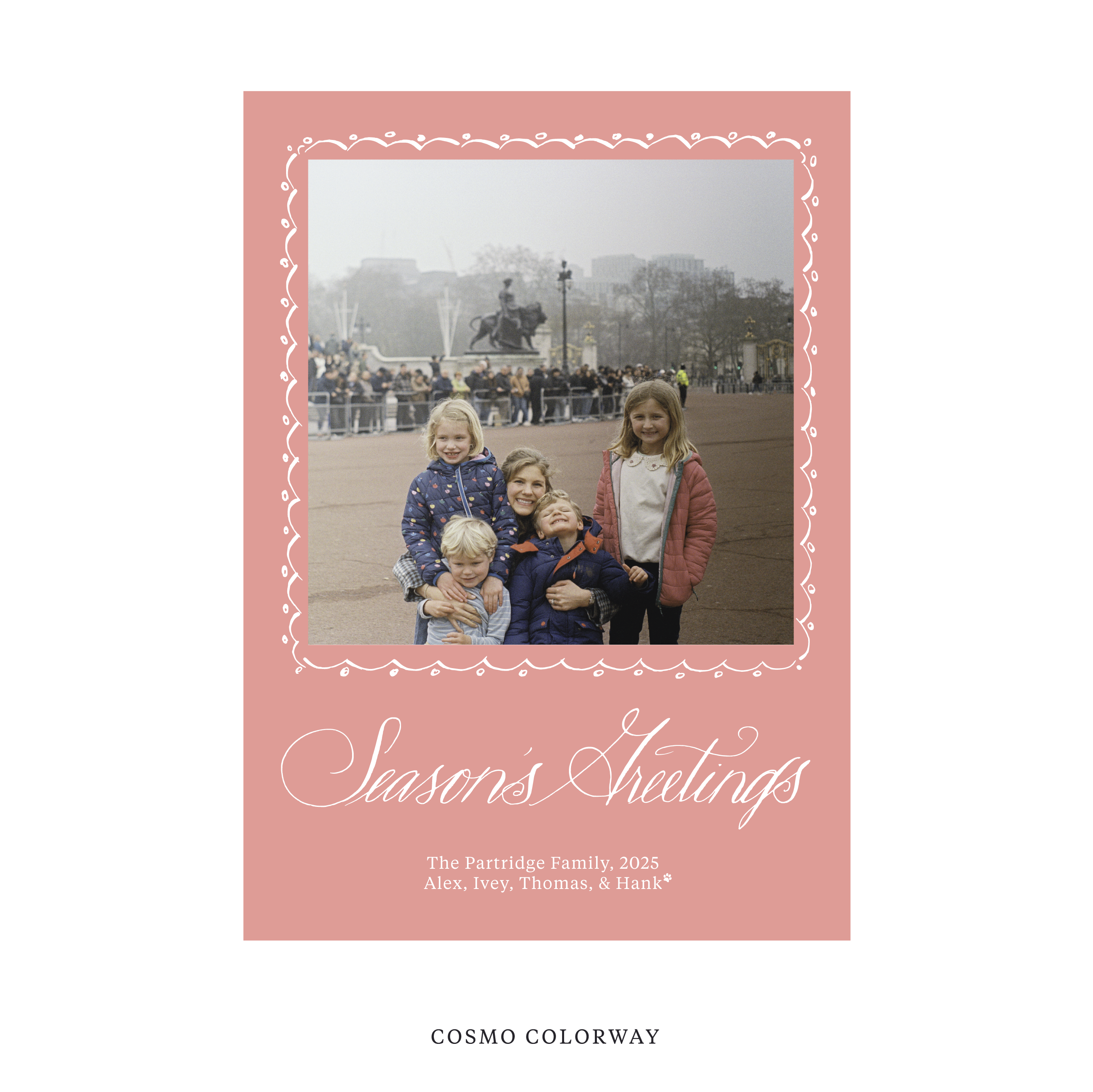 Partridge Classic Flat Print Holiday Card, Large