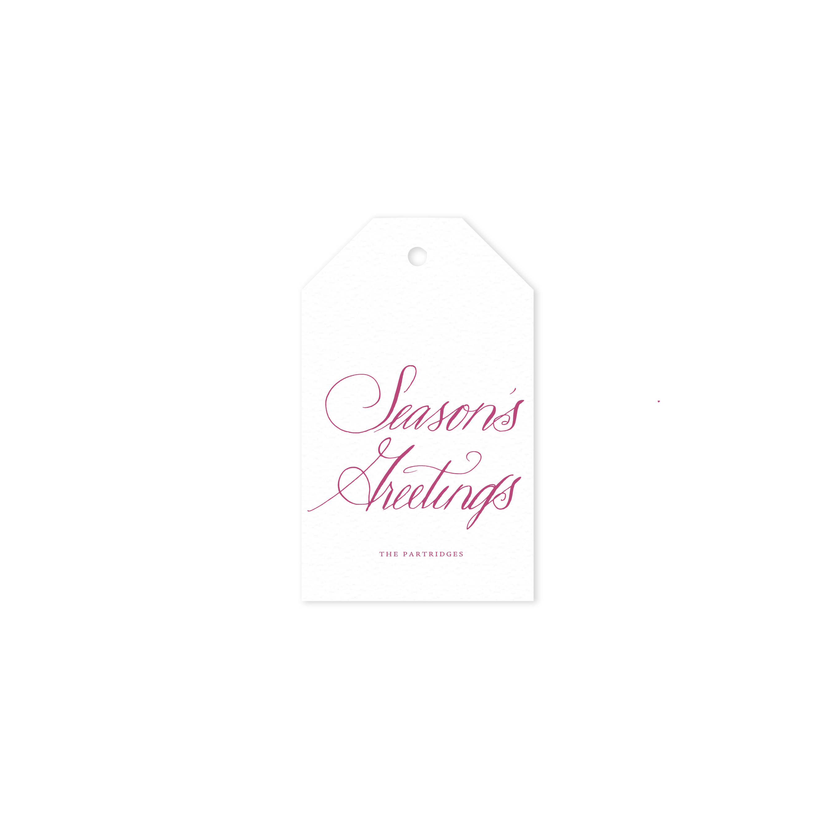 Partridge 1 Color Letterpress Tag - Luggage