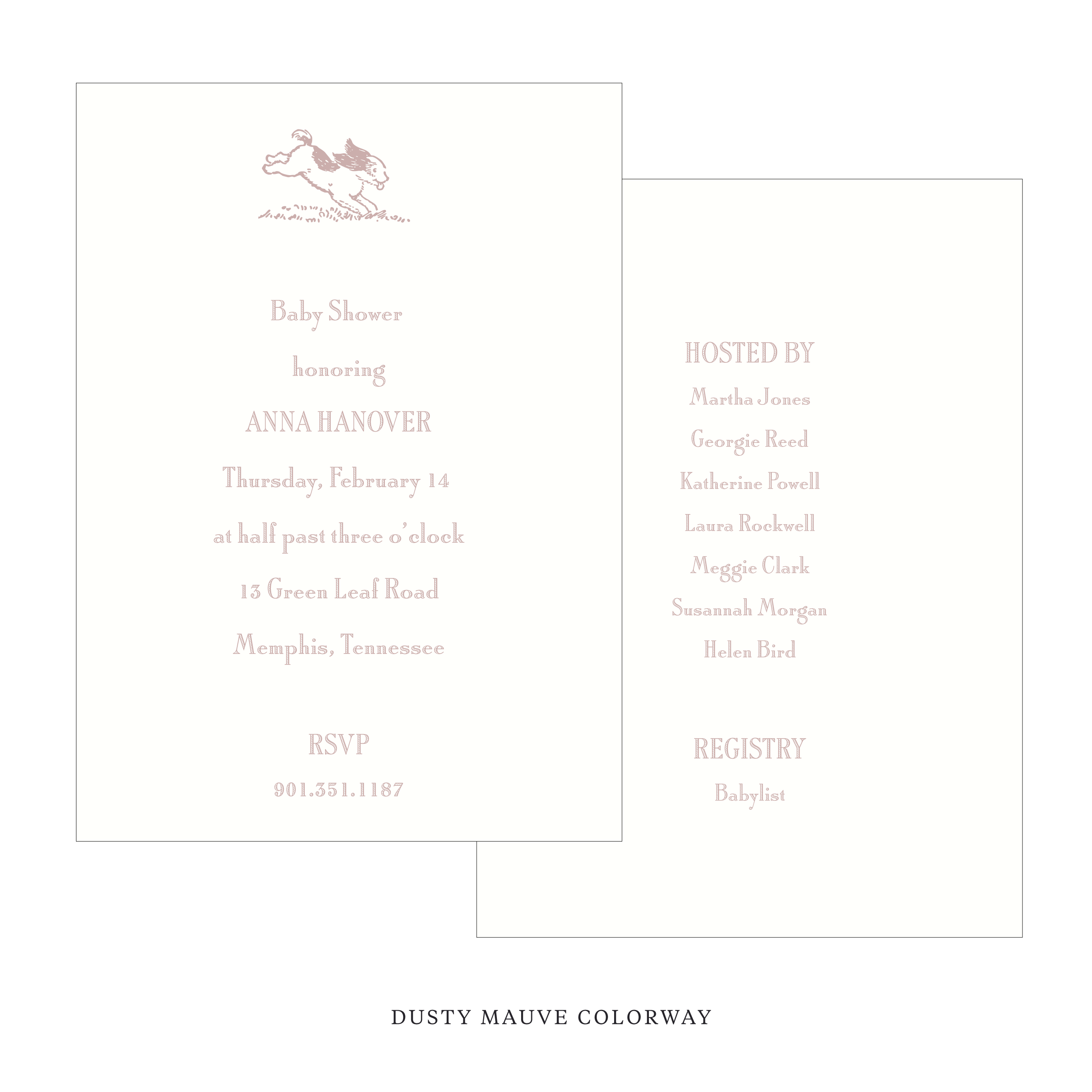 Cambridge Motif Baby Shower Invitation