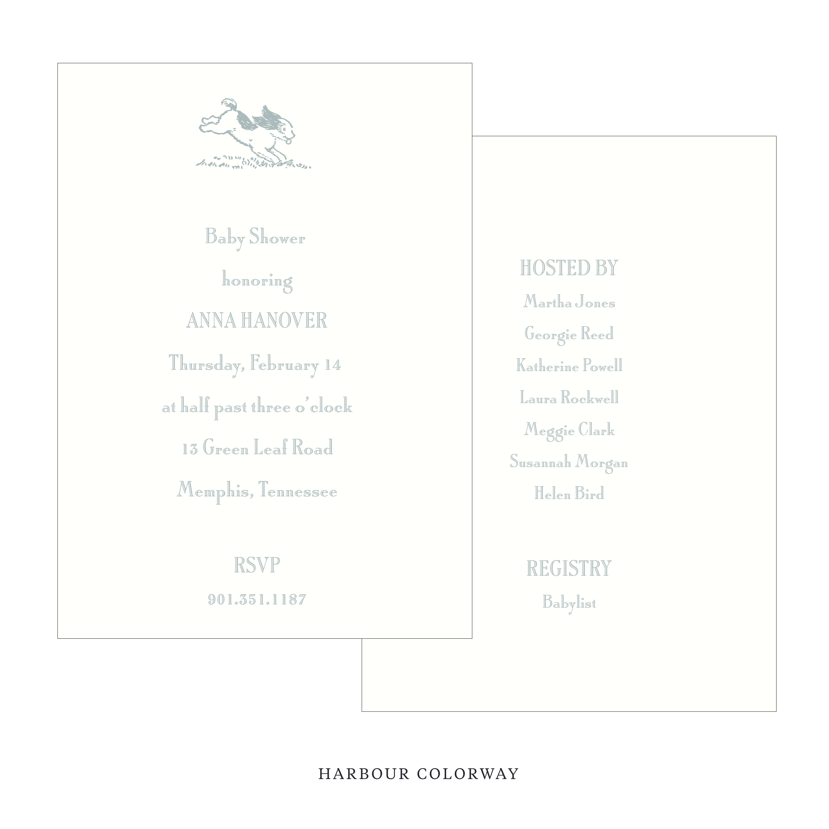 Cambridge Motif Baby Shower Invitation