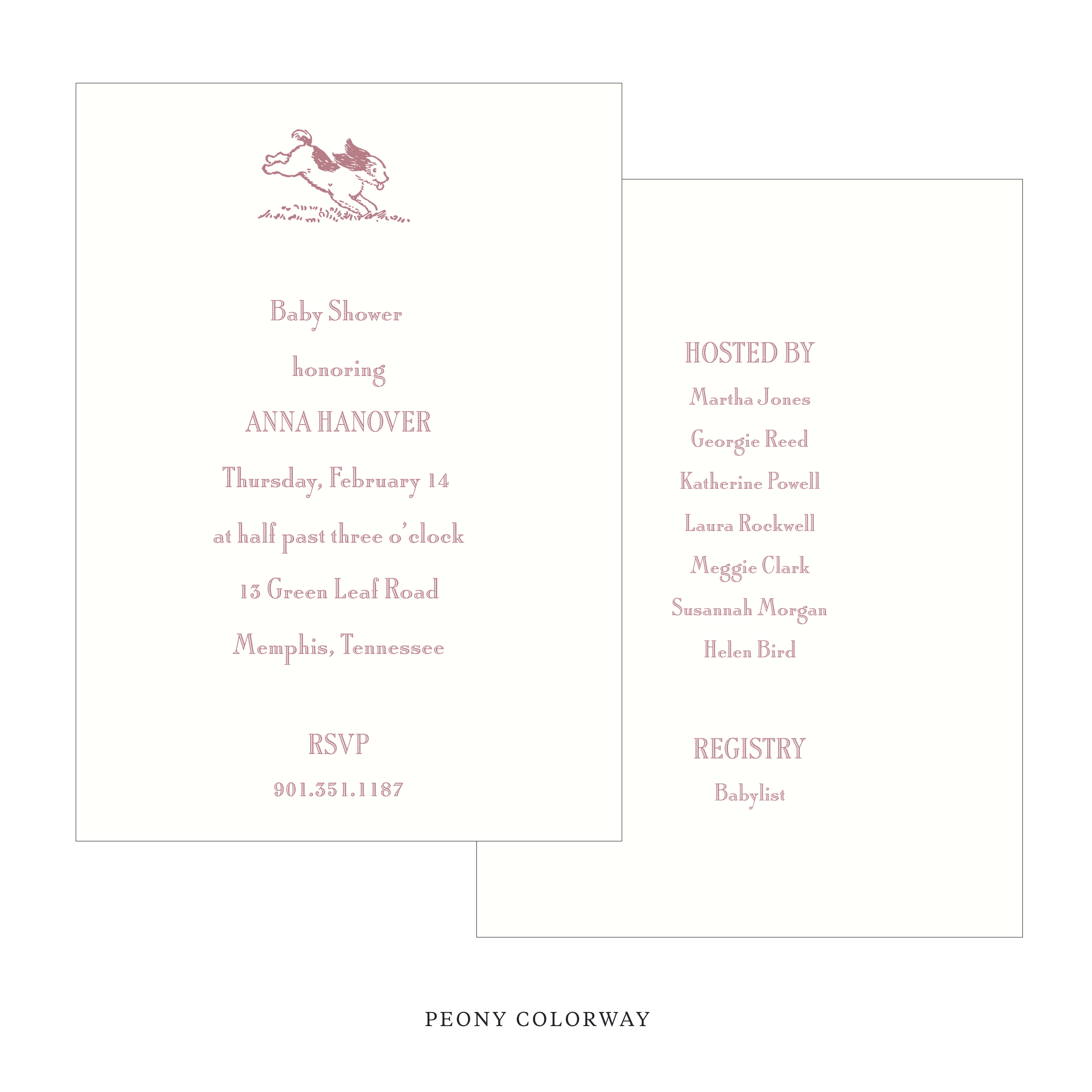Cambridge Motif Baby Shower Invitation