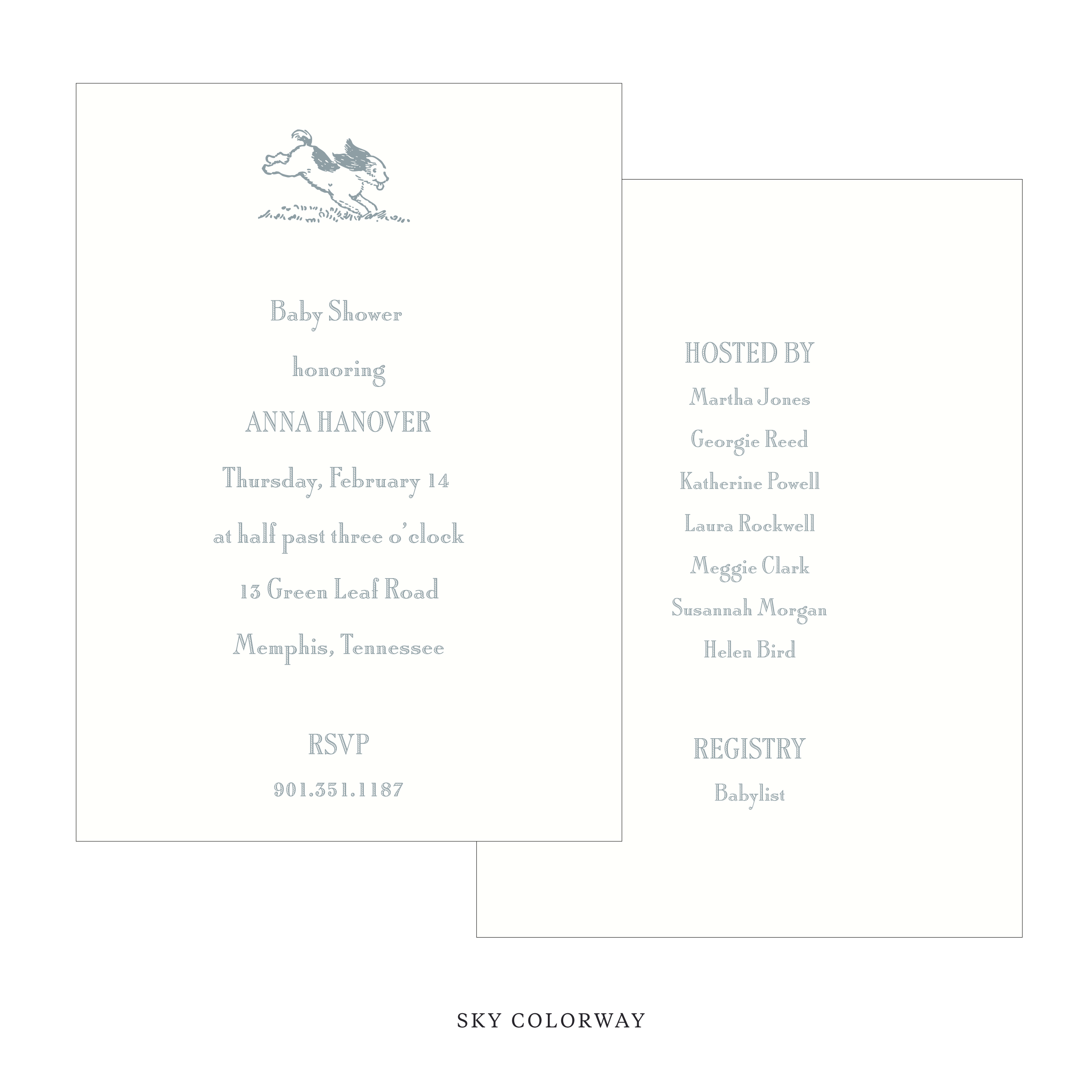 Cambridge Motif Baby Shower Invitation
