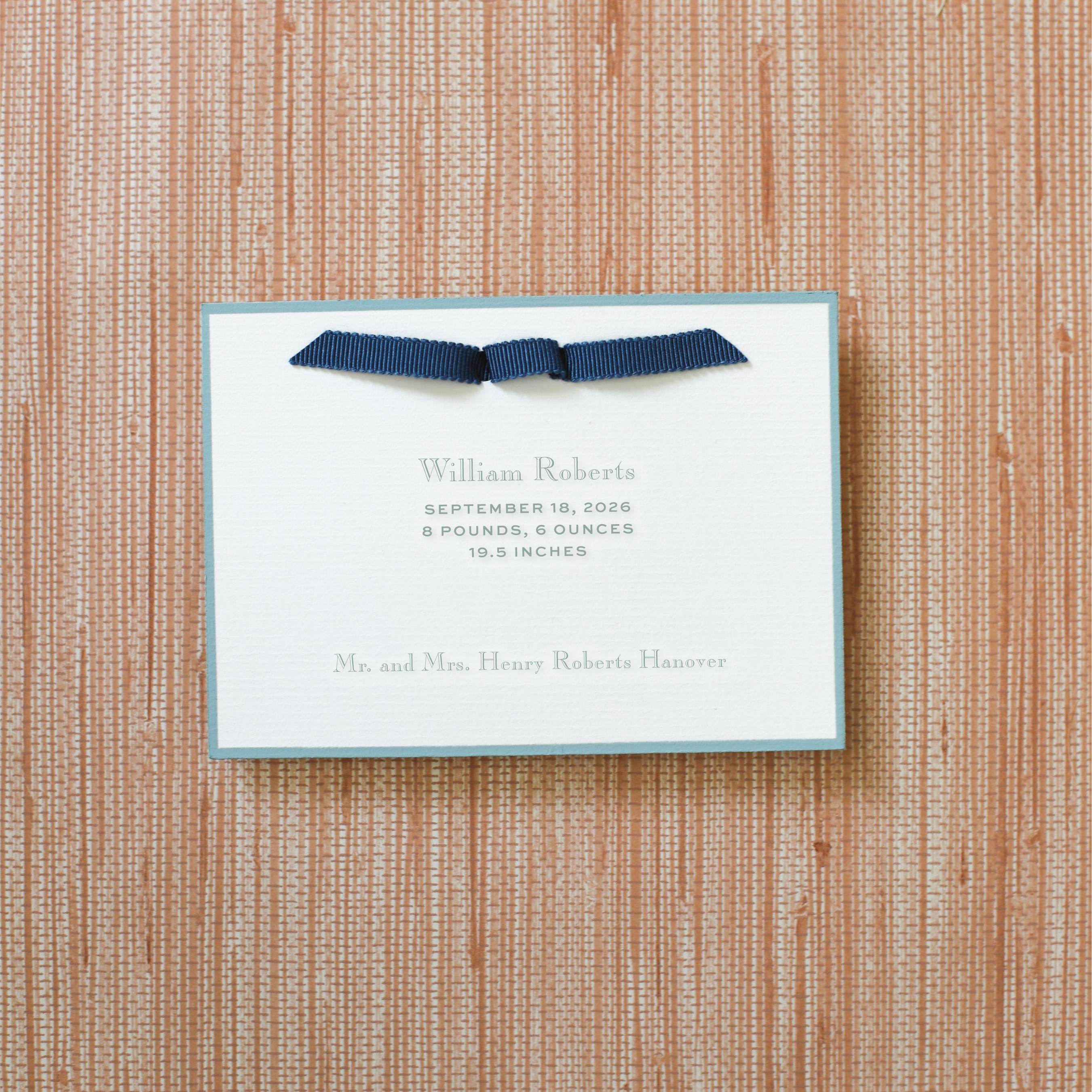 Camden Ribbon Birth Announcement