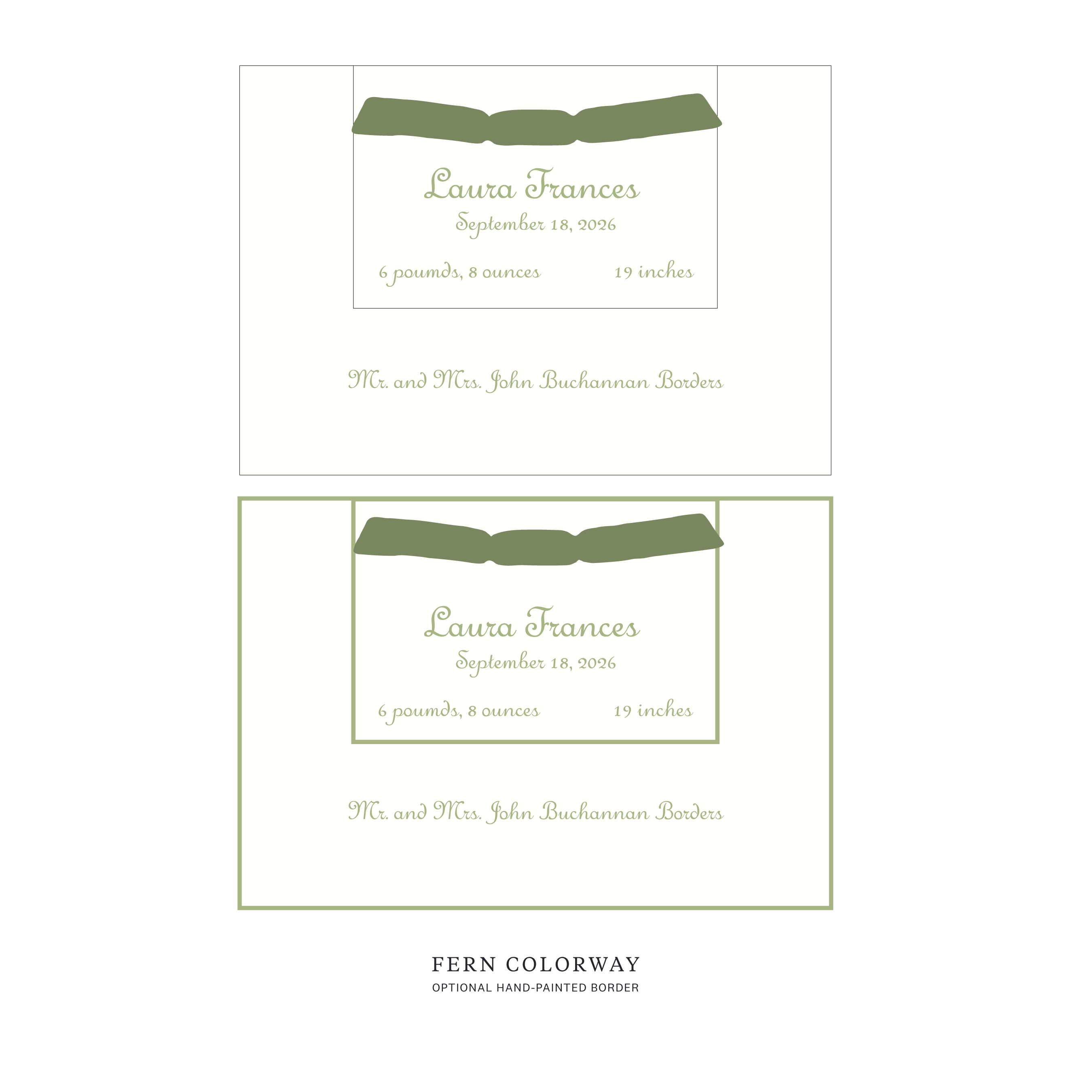 Campbell Layered Birth Announcement