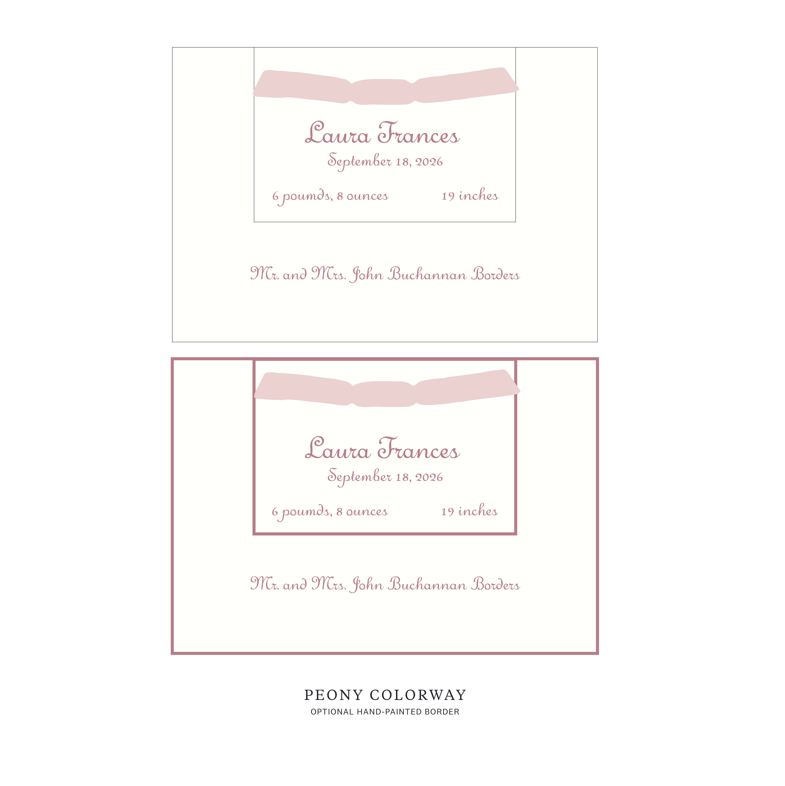 Campbell Layered Birth Announcement