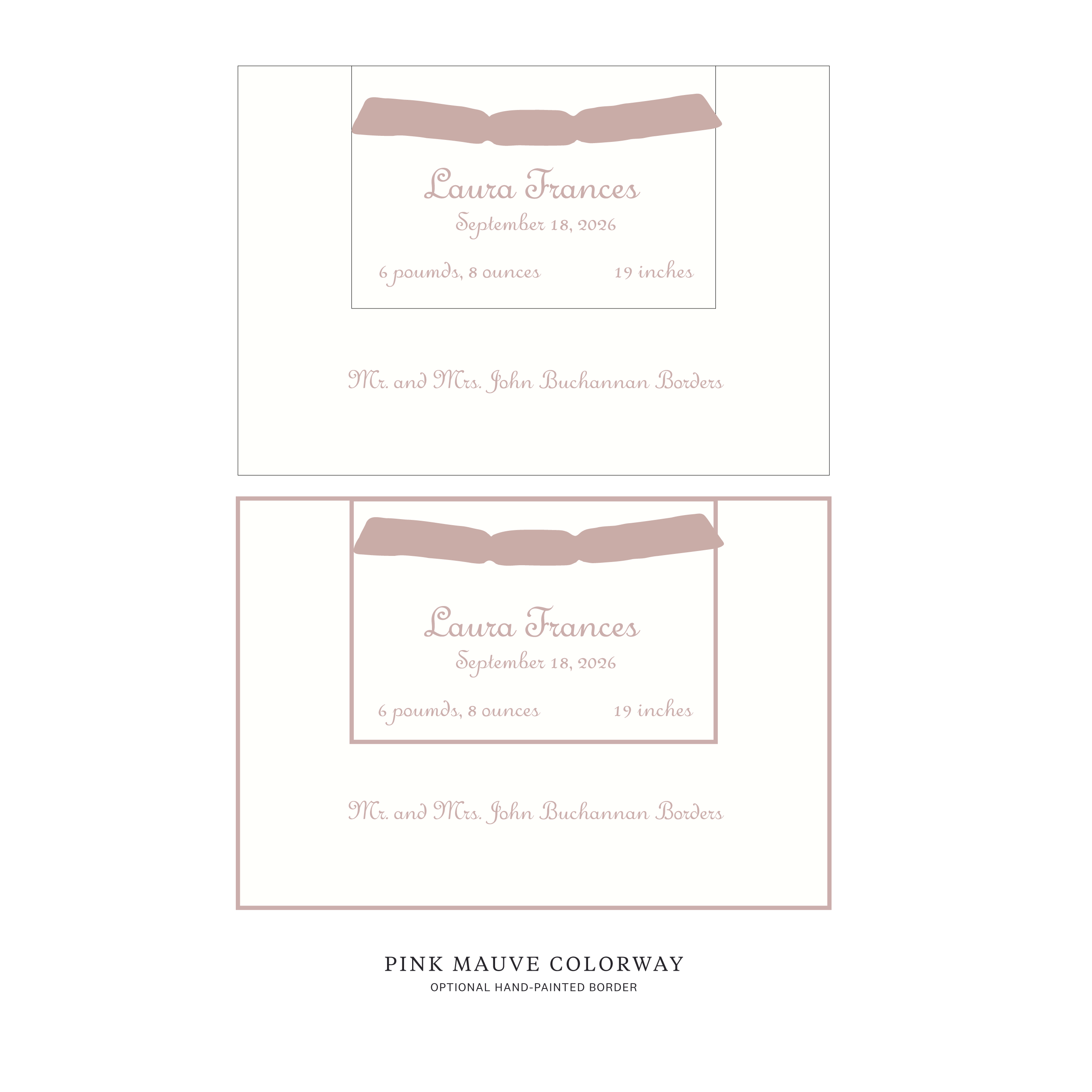 Campbell Layered Birth Announcement