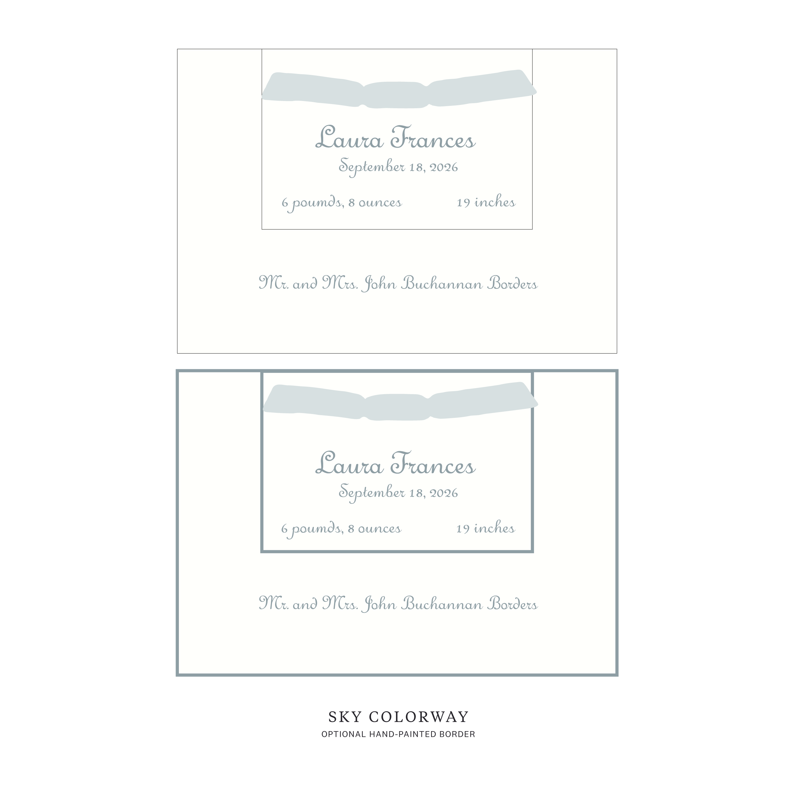 Campbell Layered Birth Announcement
