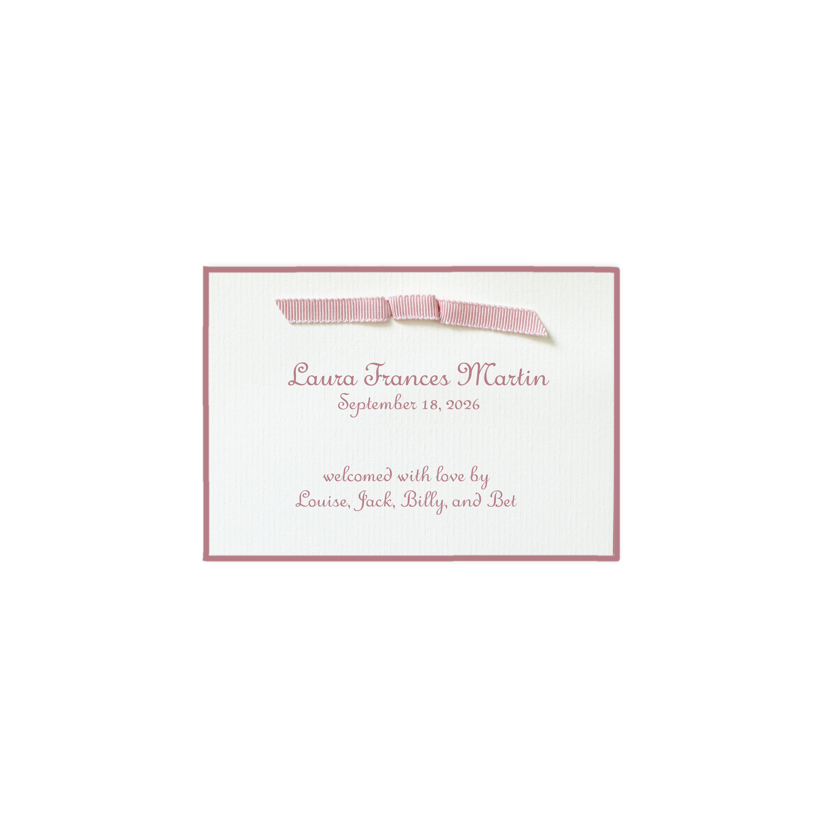 Campbell Ribbon Birth Announcement
