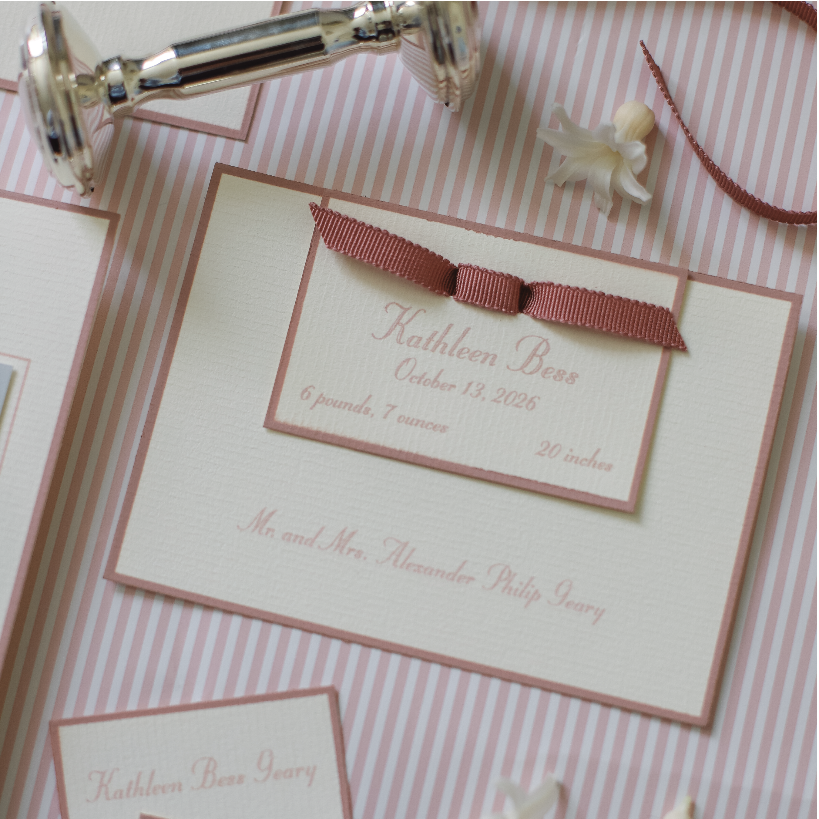 Mayfair Layered Birth Announcement