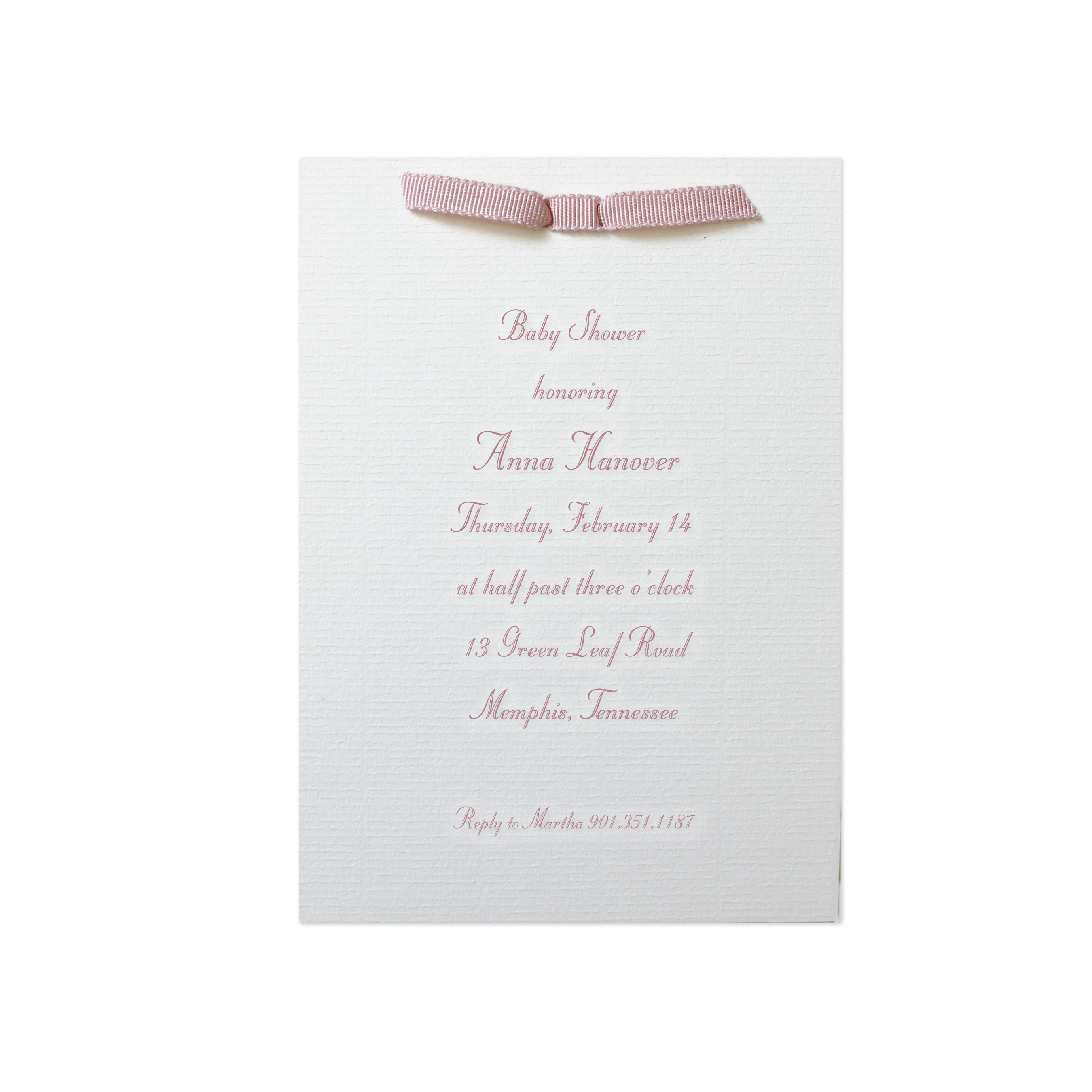 Mayfair Ribbon Baby Shower Invitation