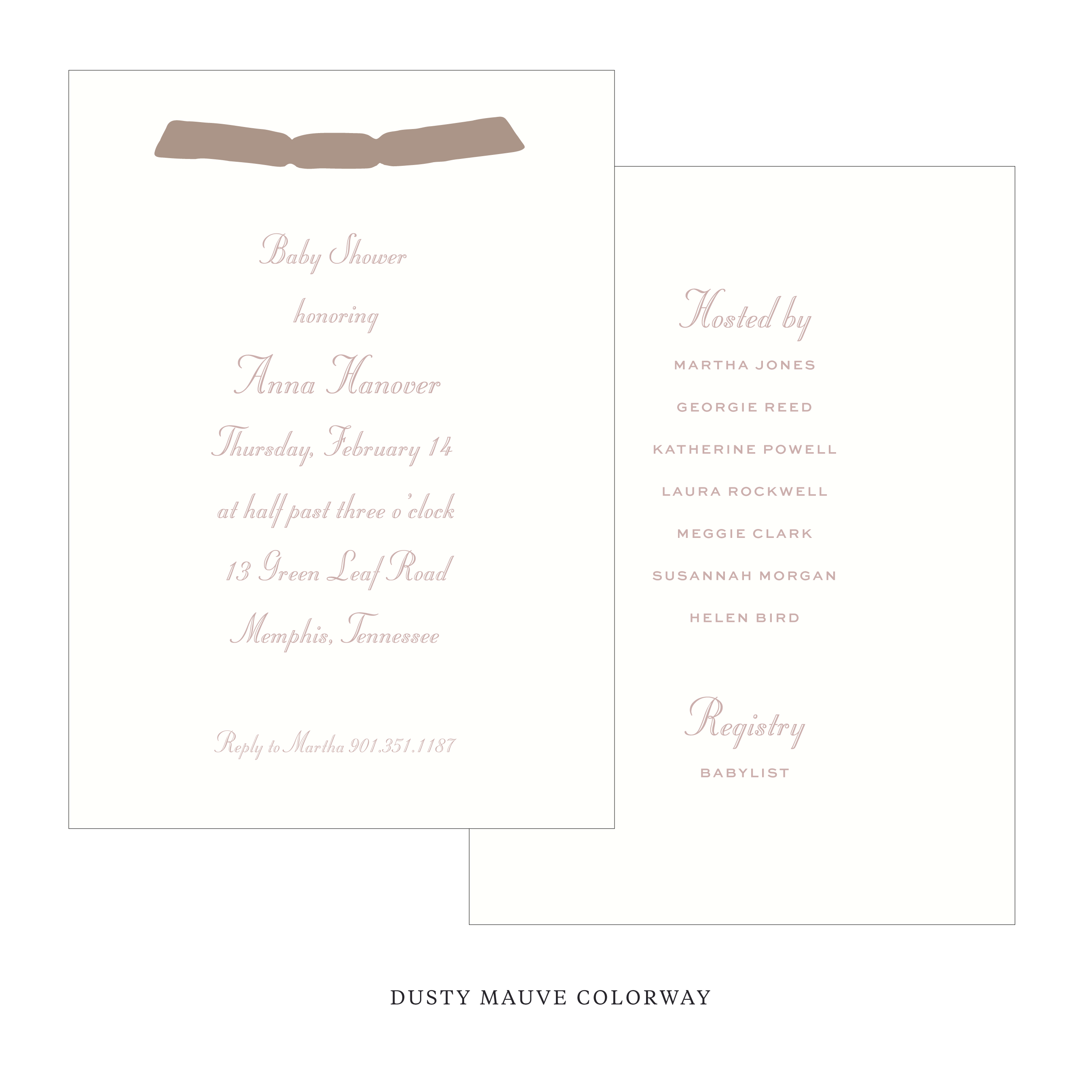 Mayfair Ribbon Baby Shower Invitation
