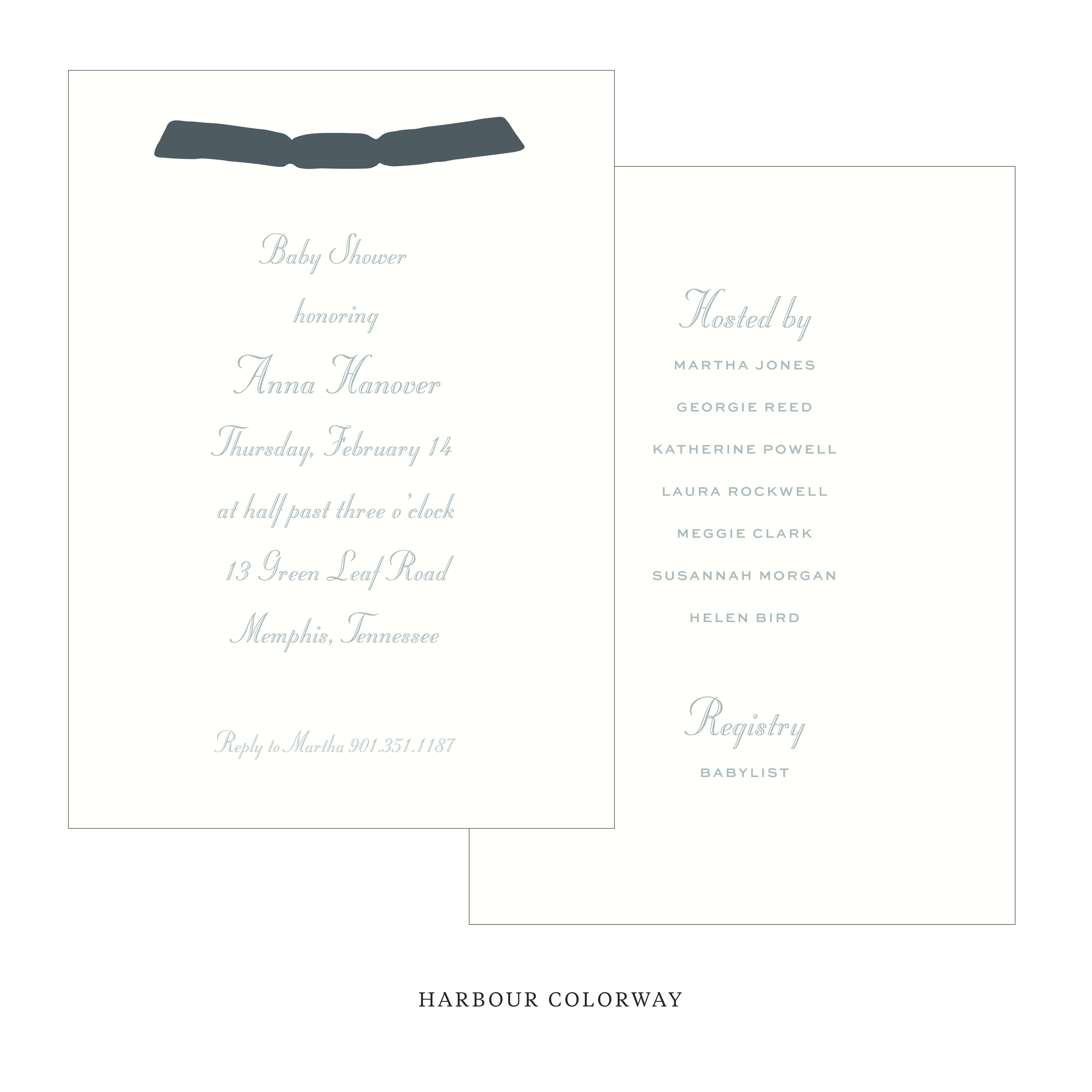 Mayfair Ribbon Baby Shower Invitation