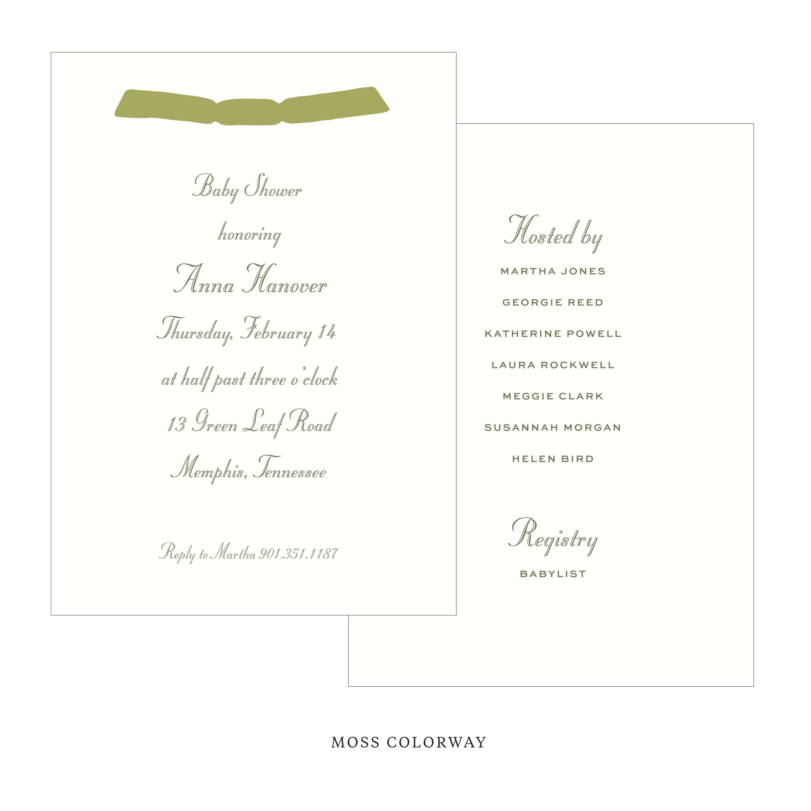 Mayfair Ribbon Baby Shower Invitation