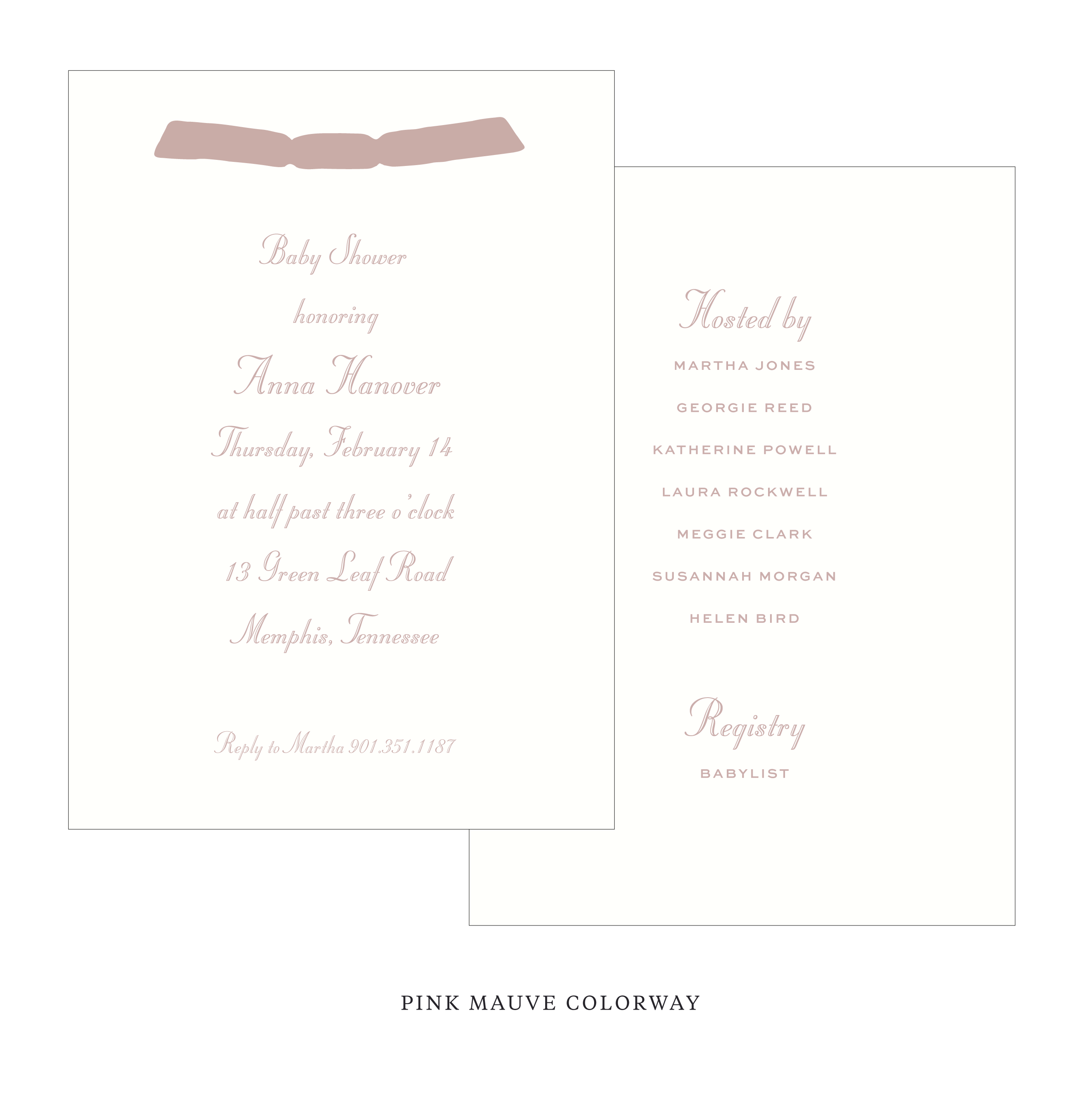 Mayfair Ribbon Baby Shower Invitation