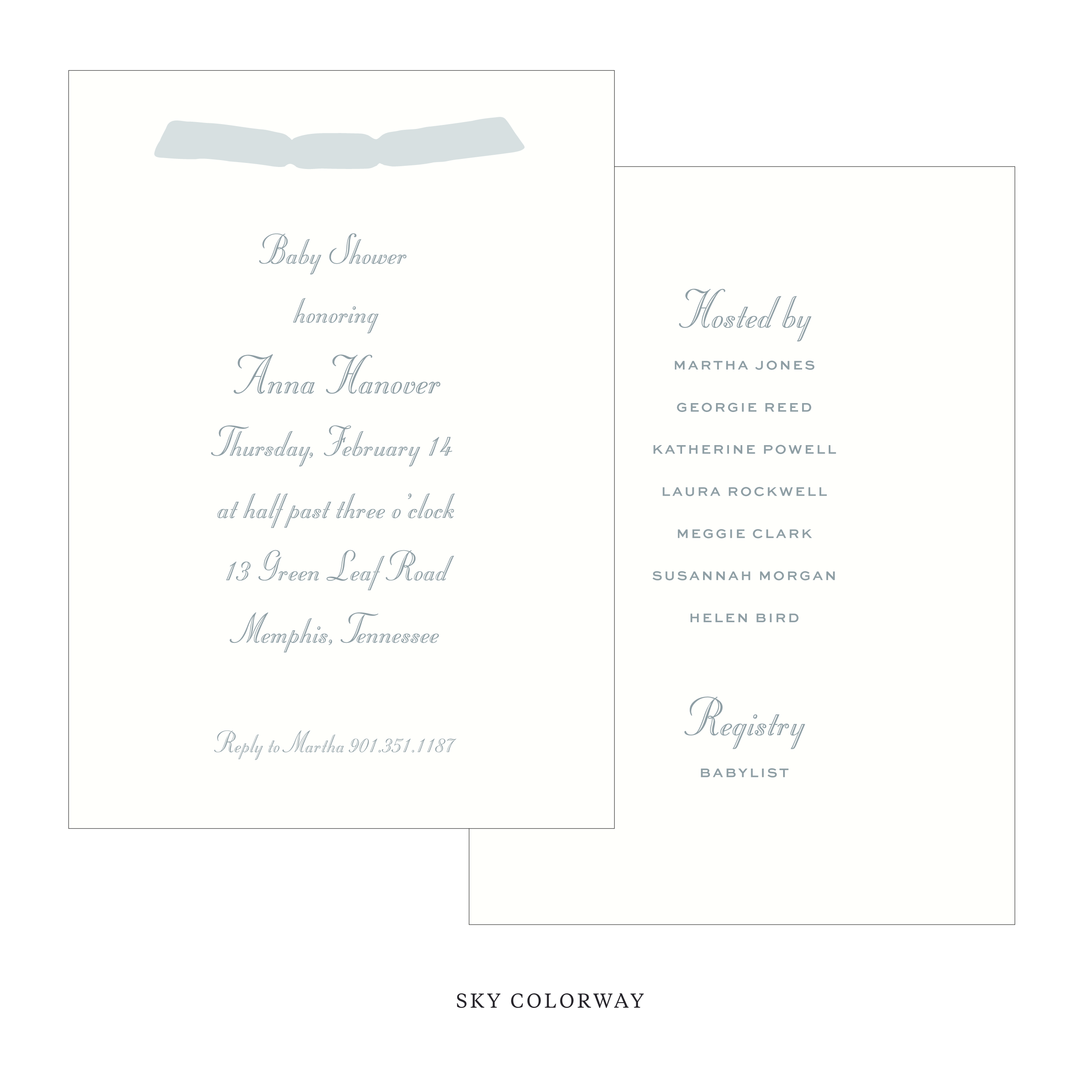 Mayfair Ribbon Baby Shower Invitation
