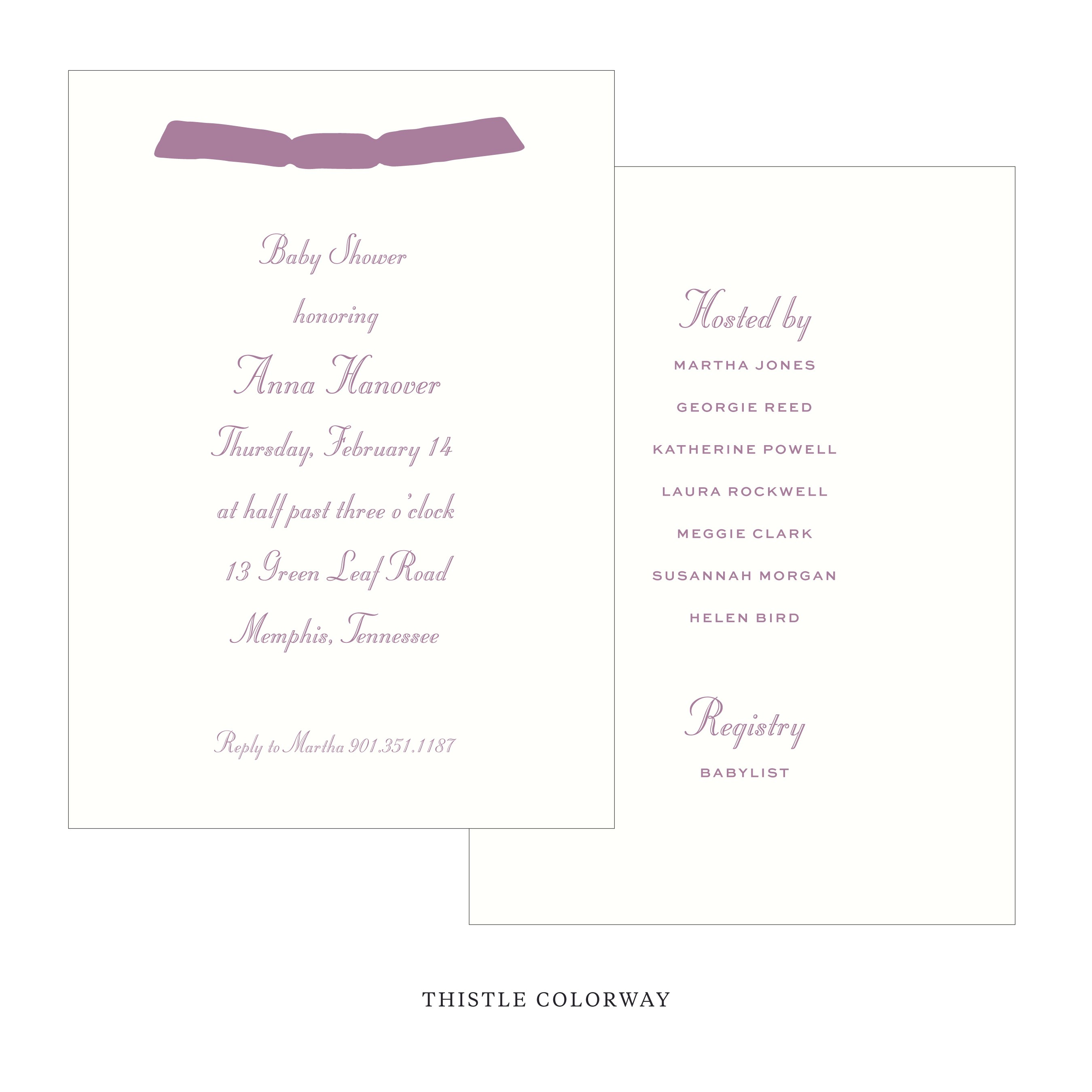 Mayfair Ribbon Baby Shower Invitation