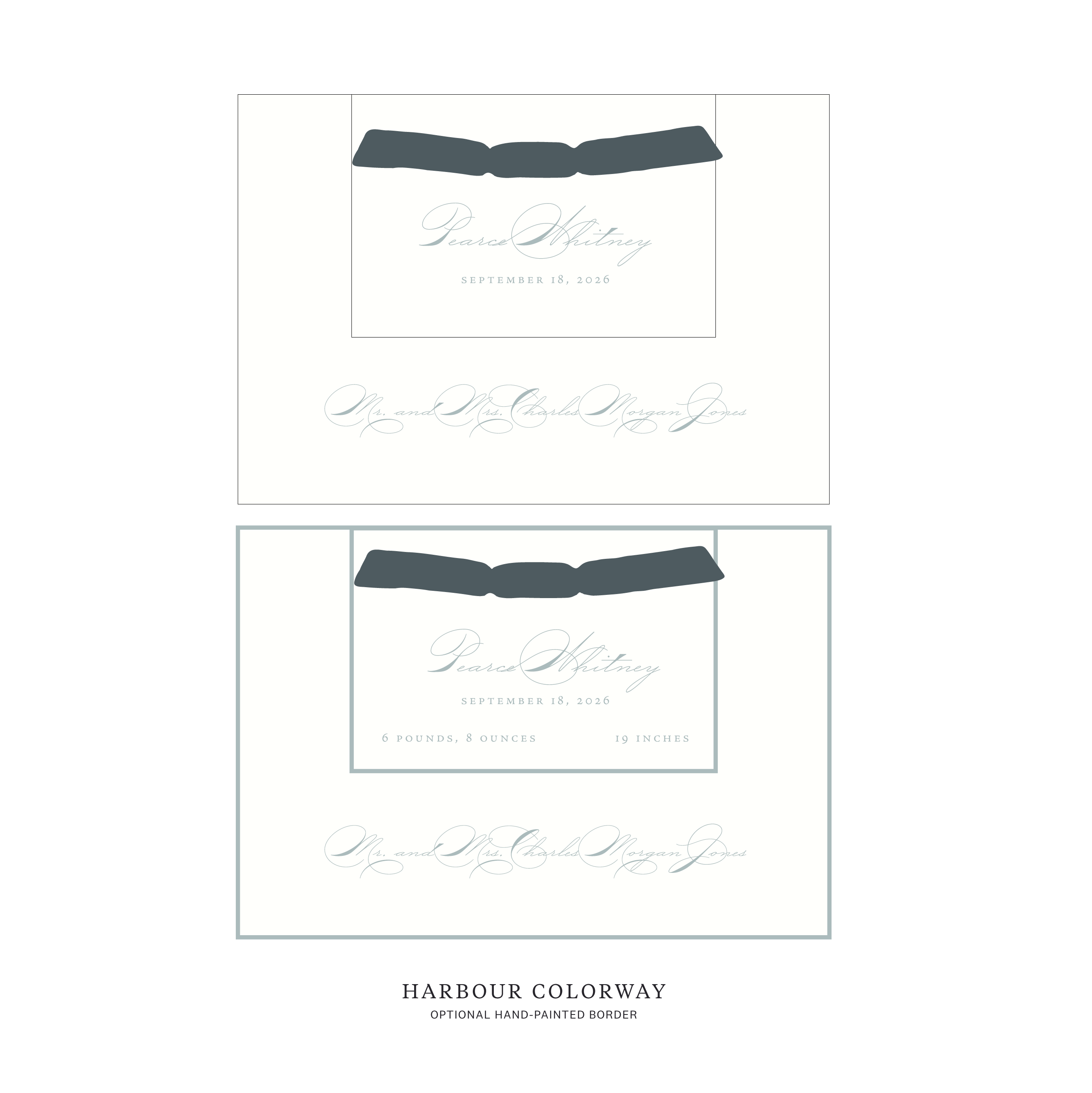 Primrose Layered Birth Announcement