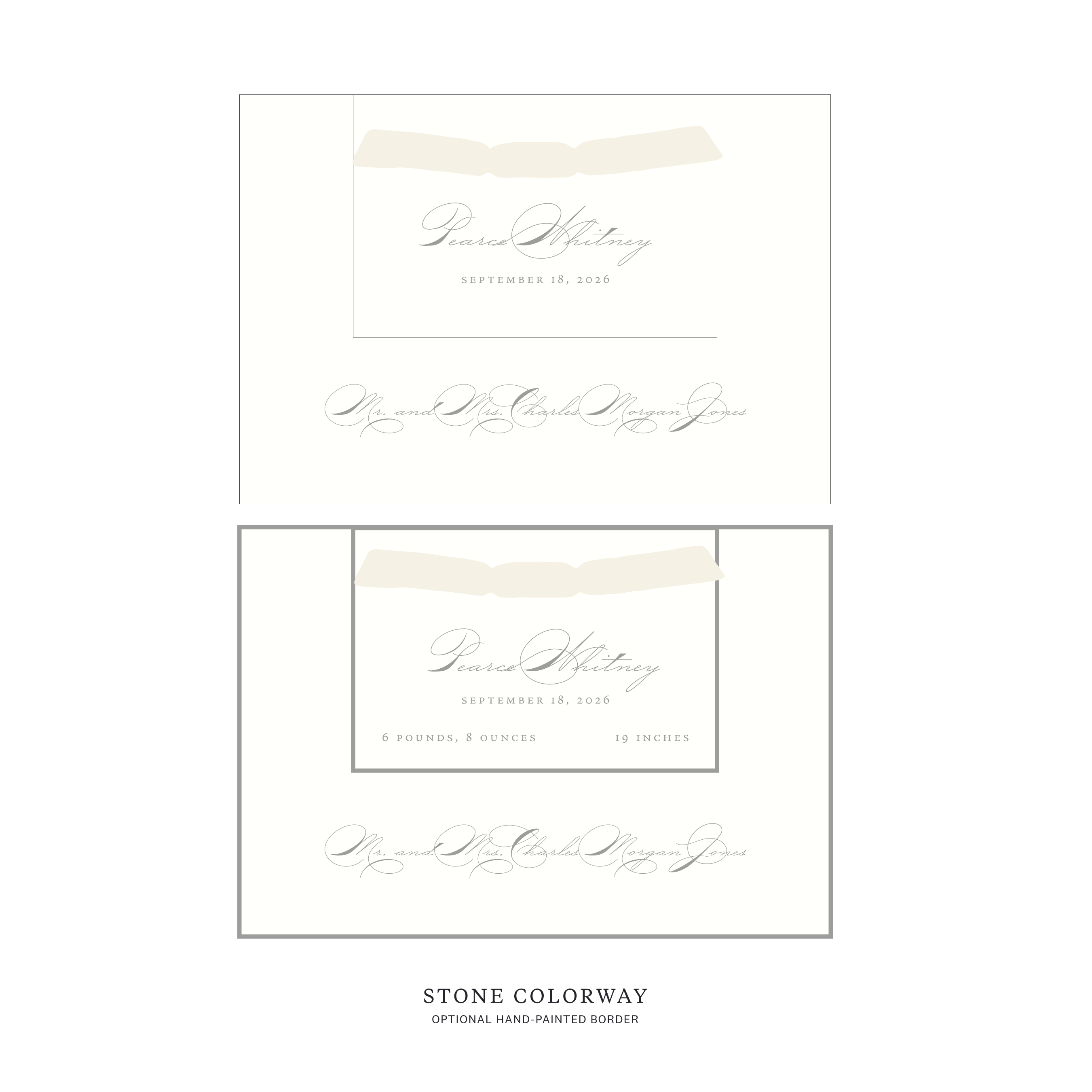 Primrose Layered Birth Announcement