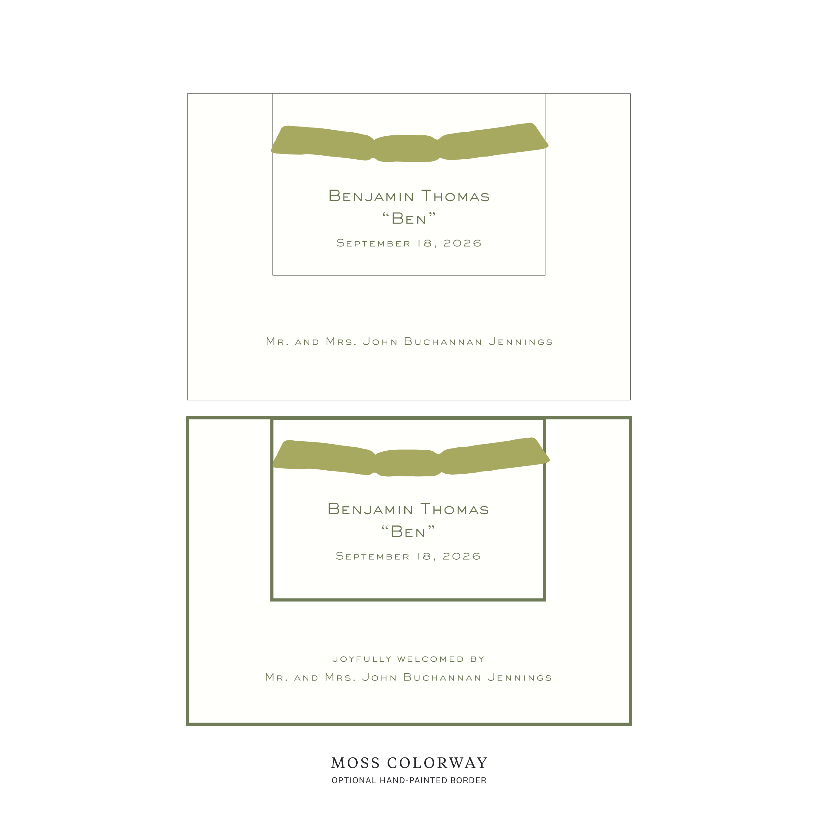 Richmond Layered Birth Announcement