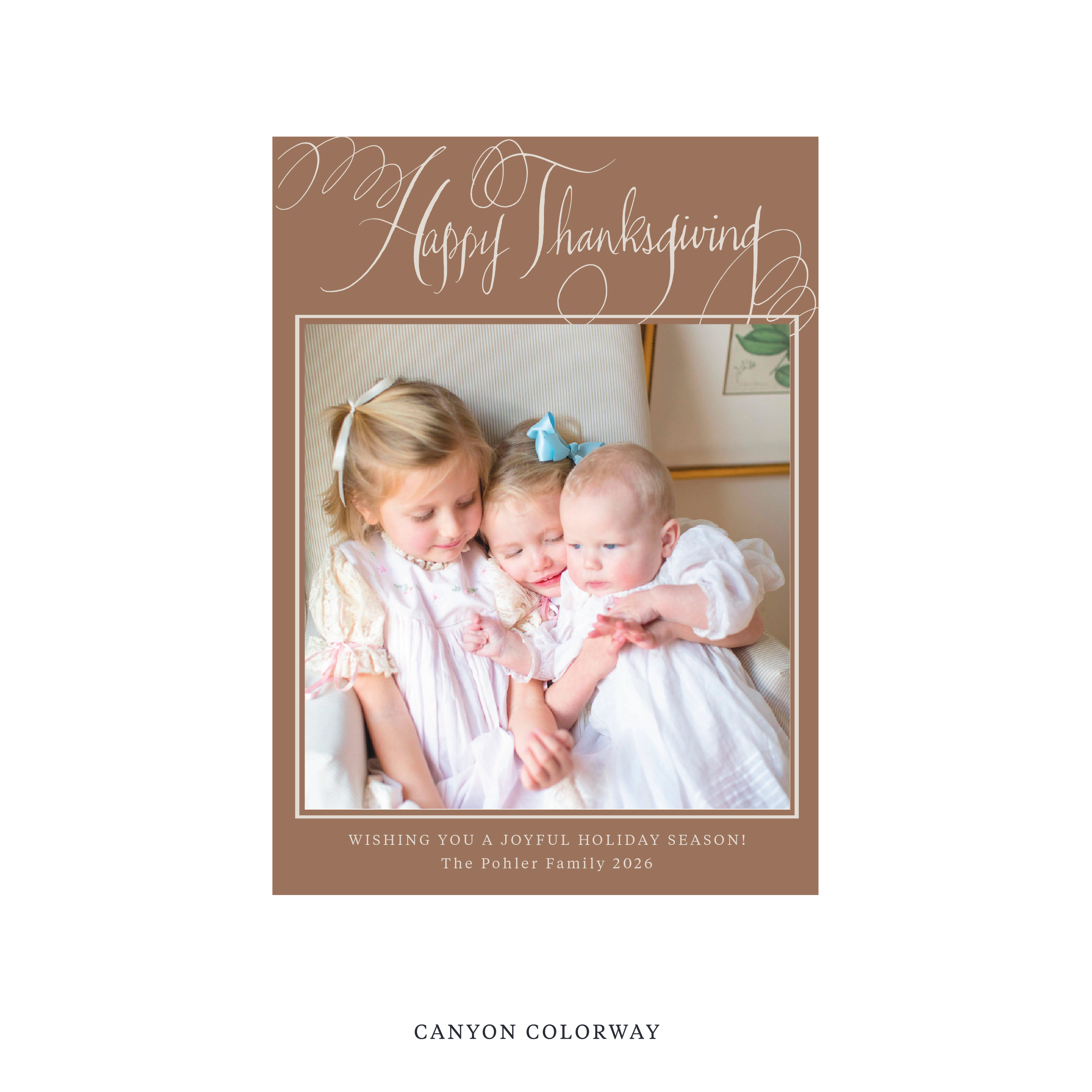 Pohler Classic Printed Holiday Card, Medium
