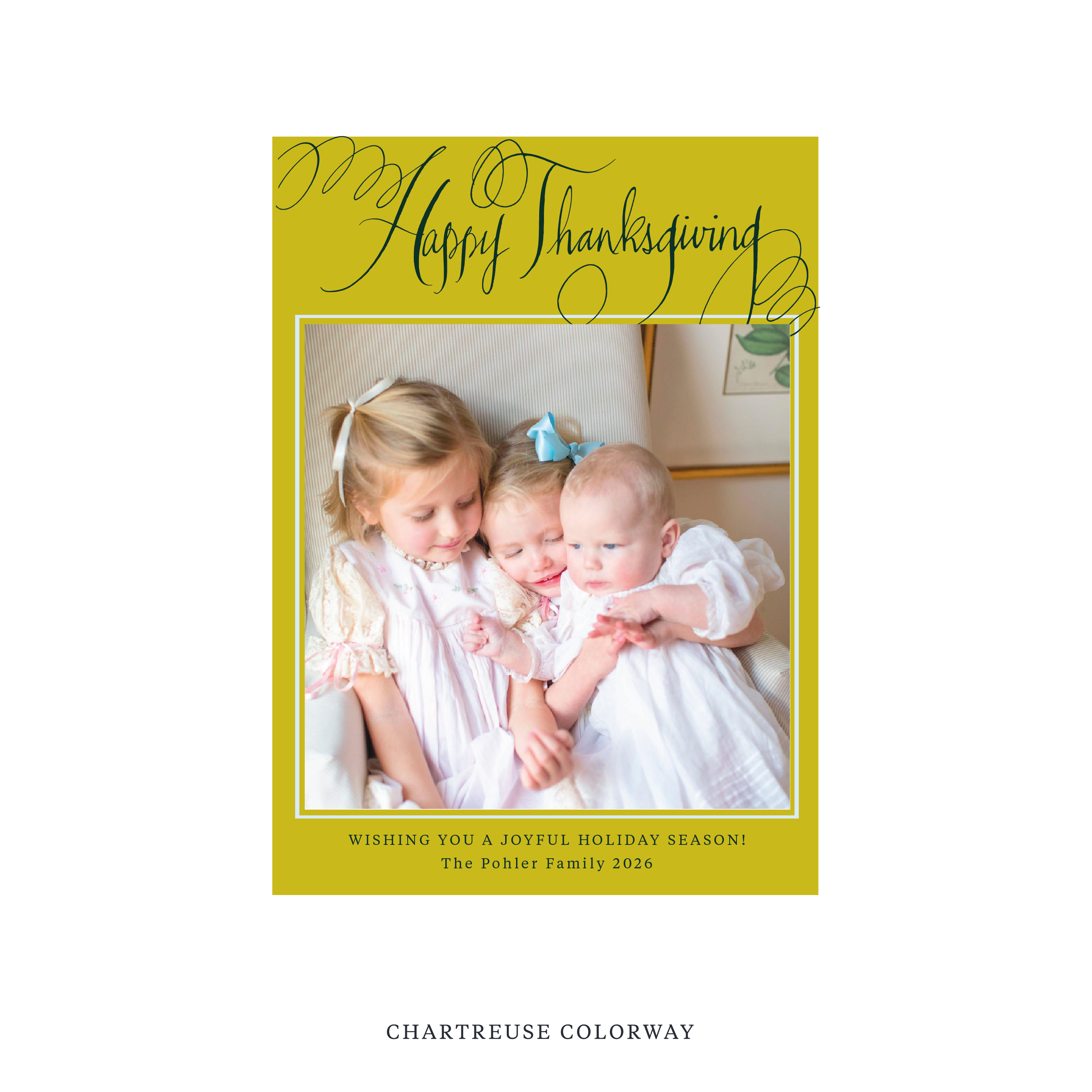 Pohler Classic Printed Holiday Card, Medium