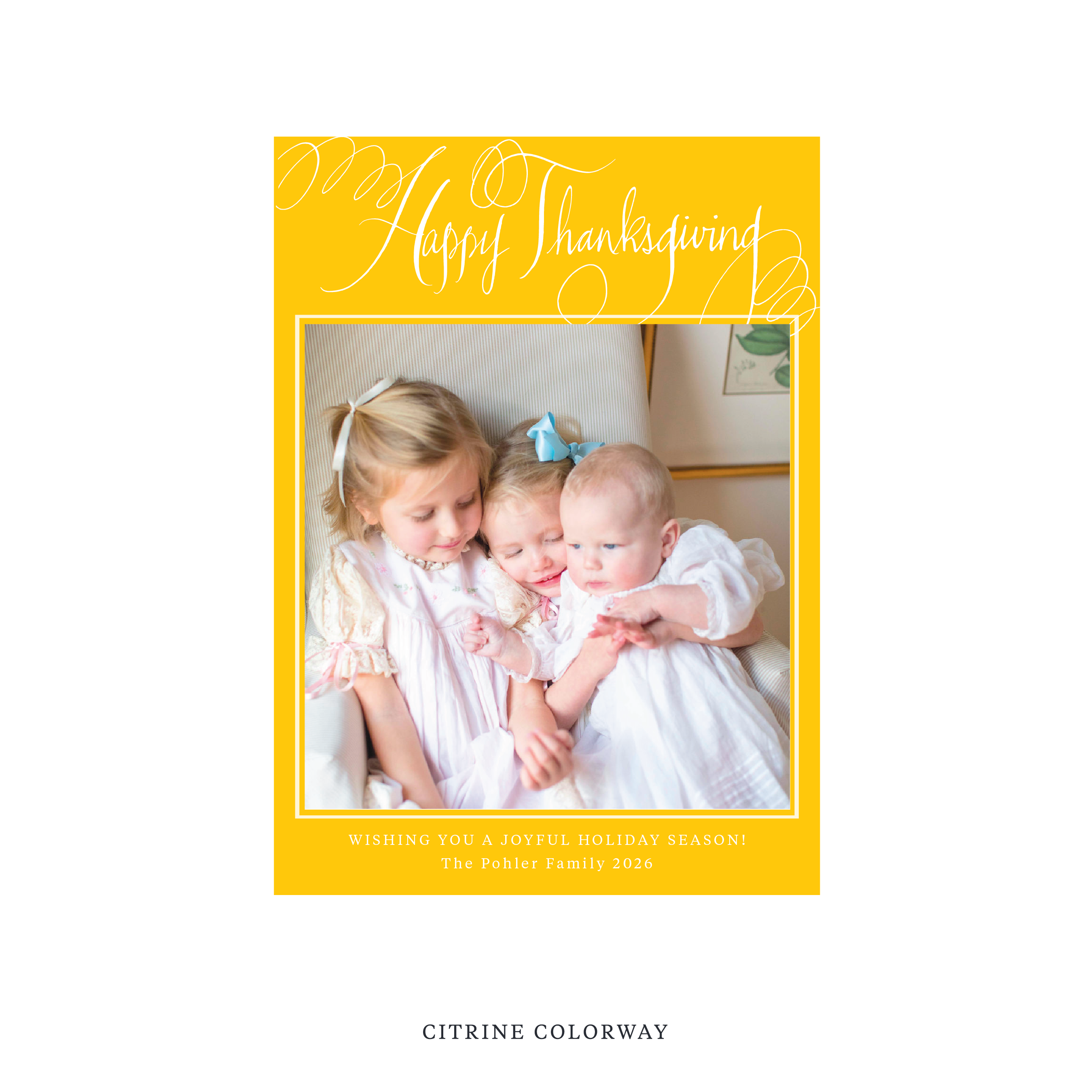 Pohler Classic Printed Holiday Card, Medium