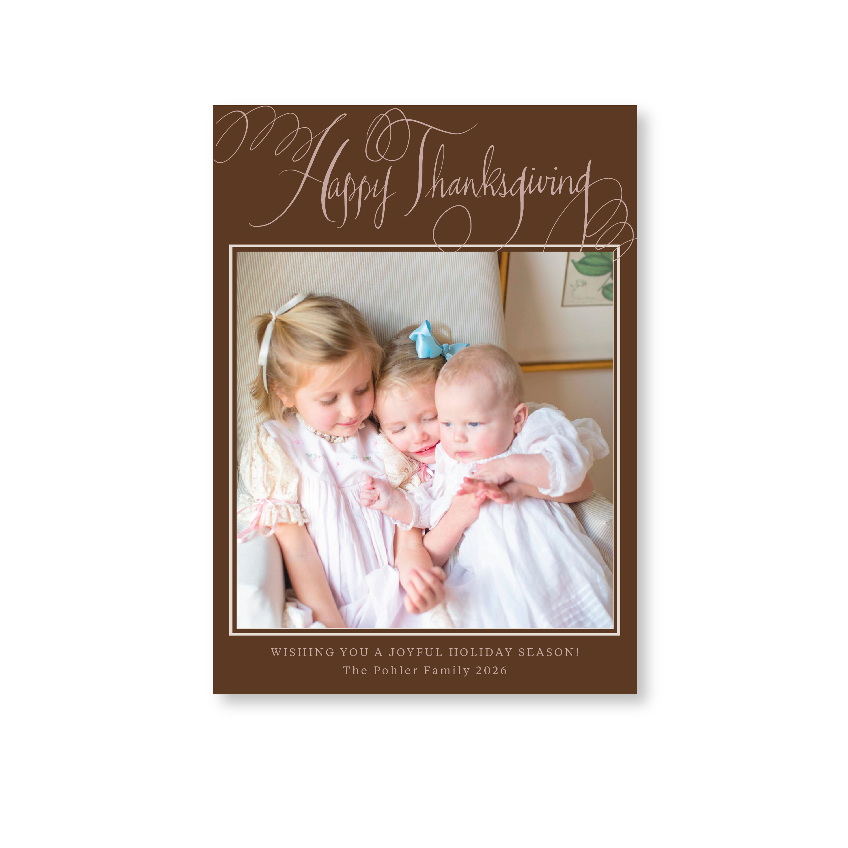 Pohler Classic Printed Holiday Card, Medium