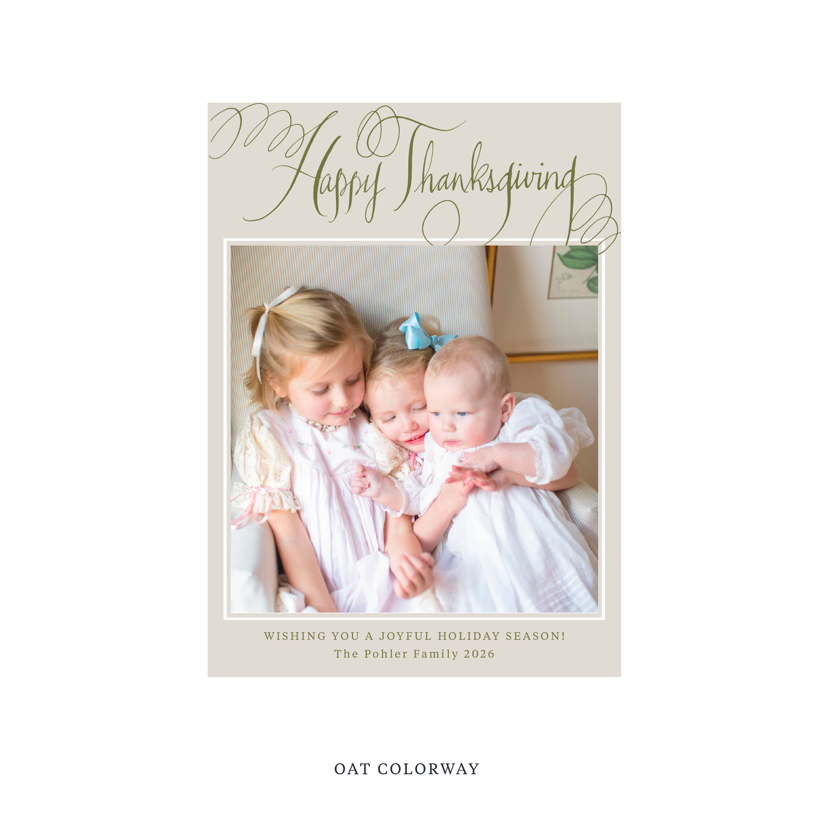 Pohler Classic Printed Holiday Card, Medium