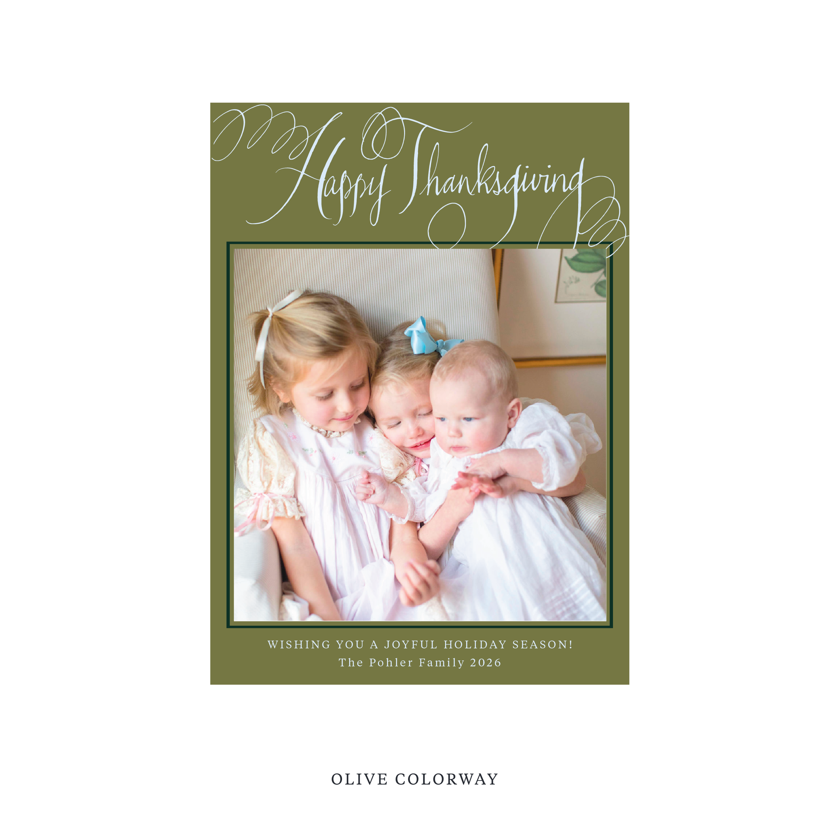 Pohler Classic Printed Holiday Card, Medium