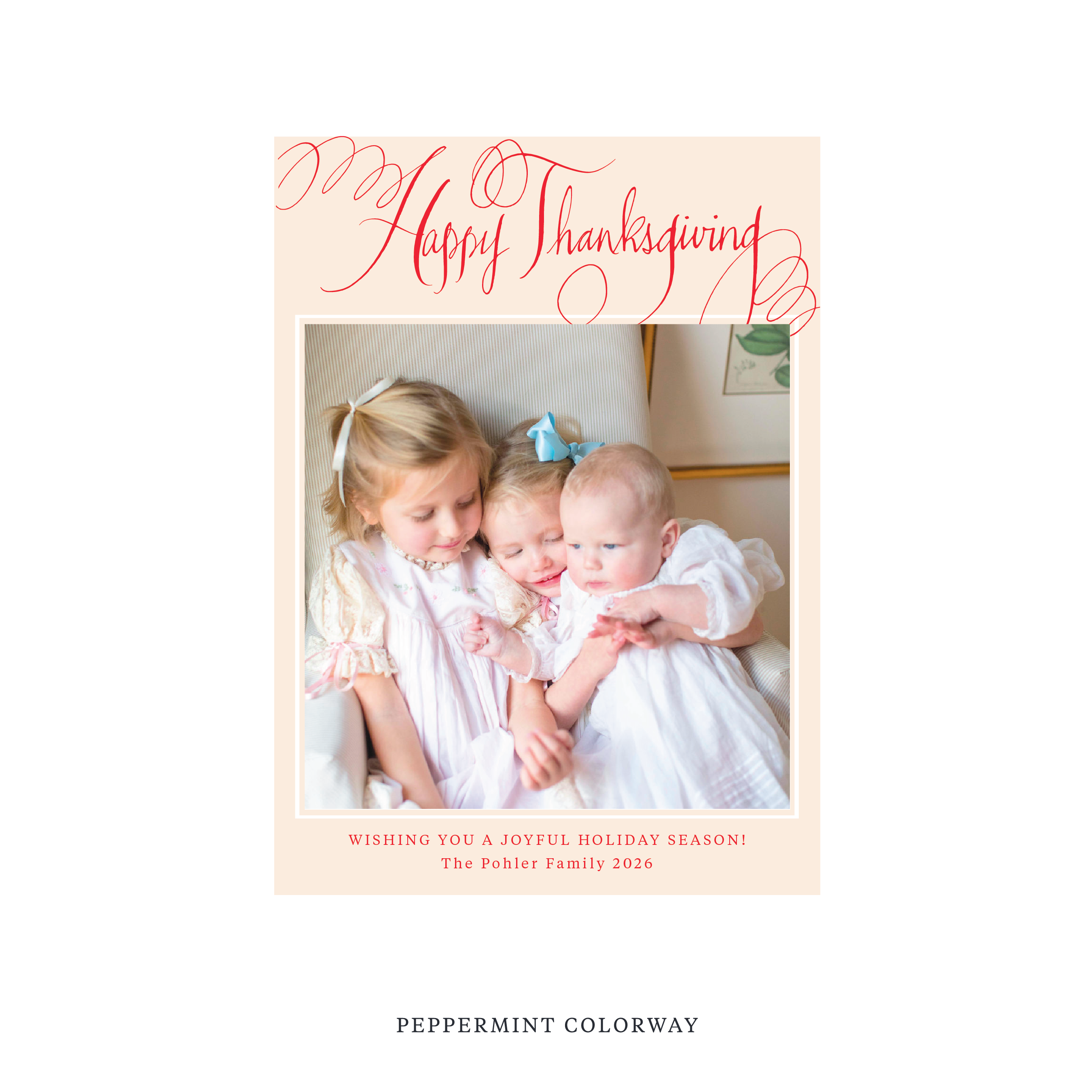 Pohler Classic Printed Holiday Card, Medium