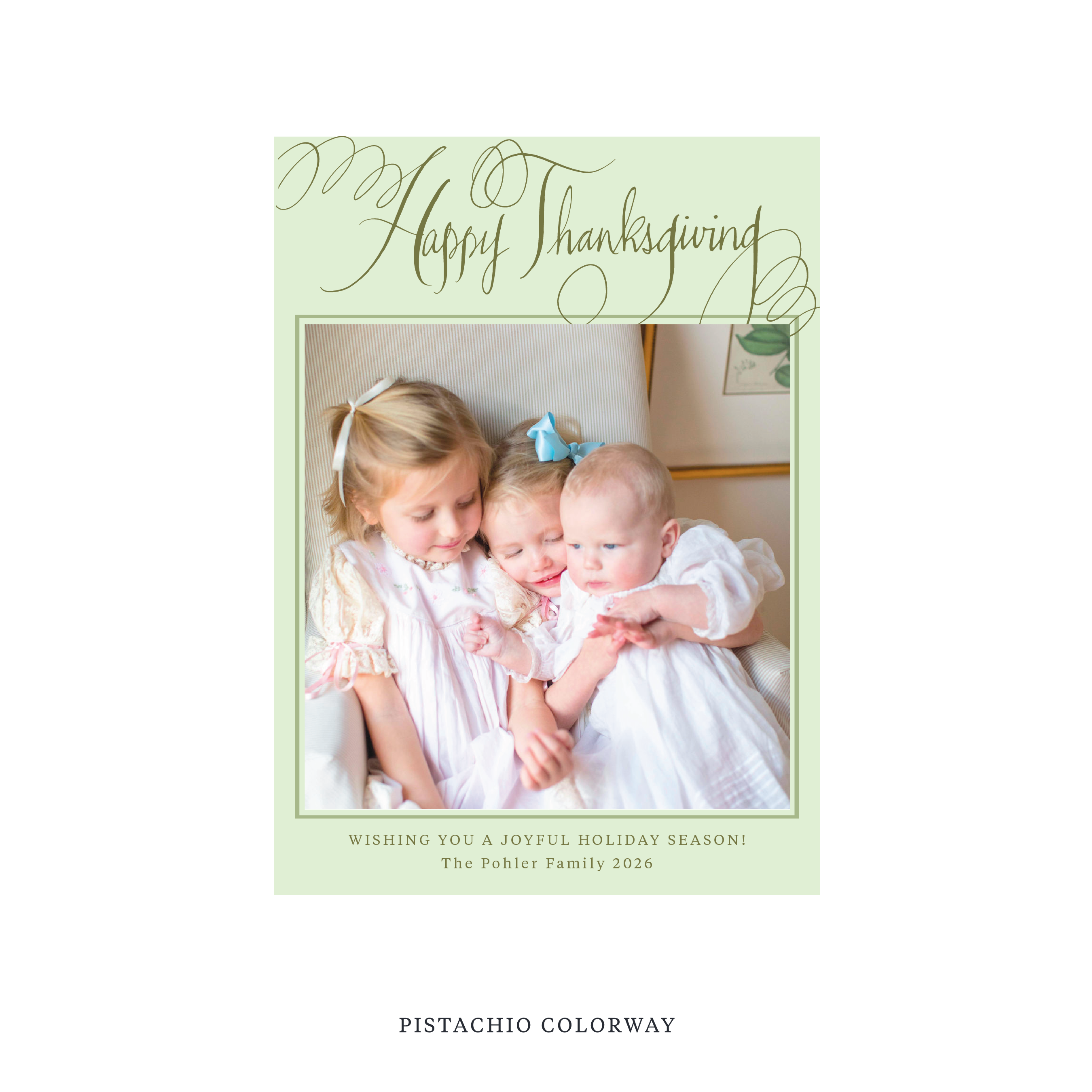 Pohler Classic Printed Holiday Card, Medium