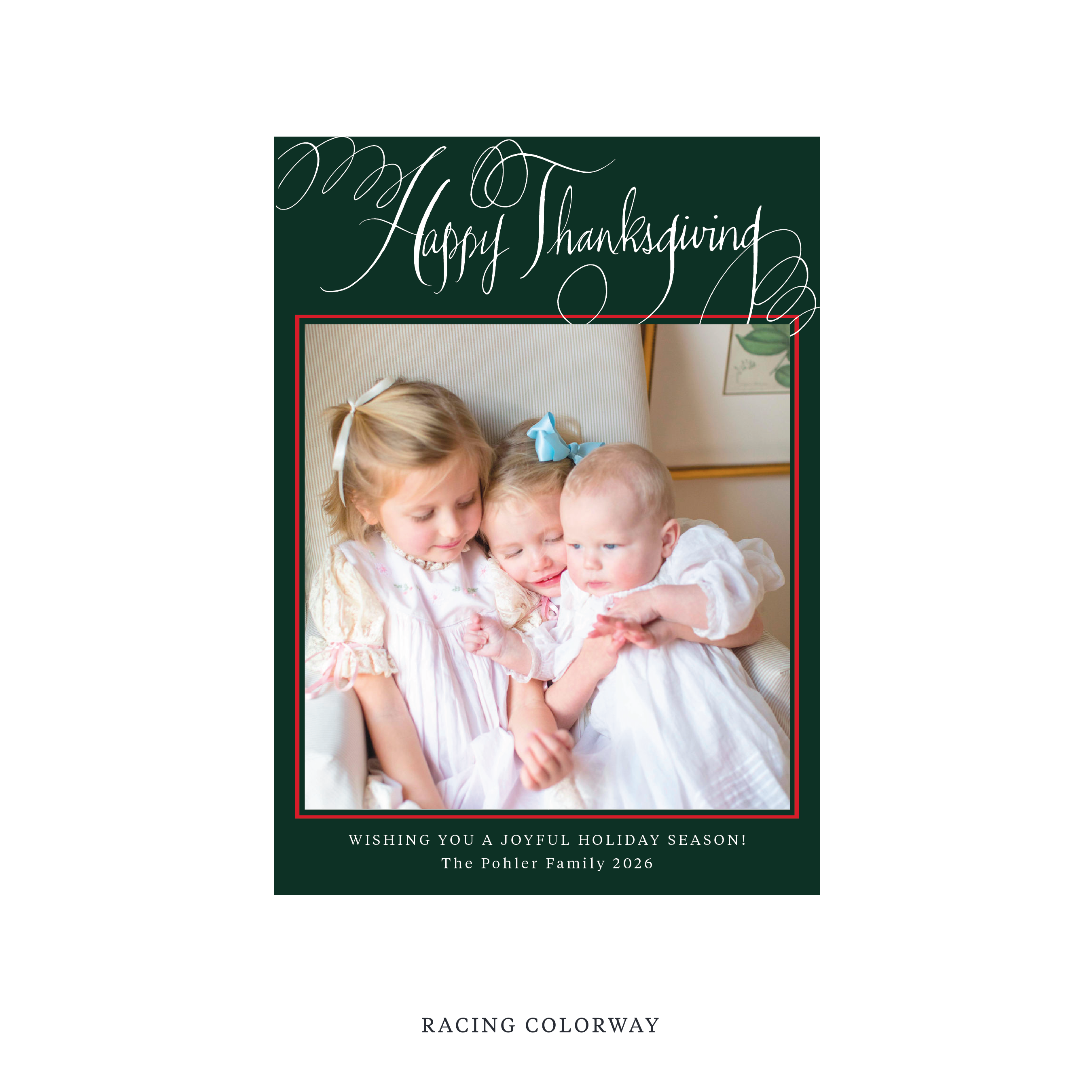 Pohler Classic Printed Holiday Card, Medium