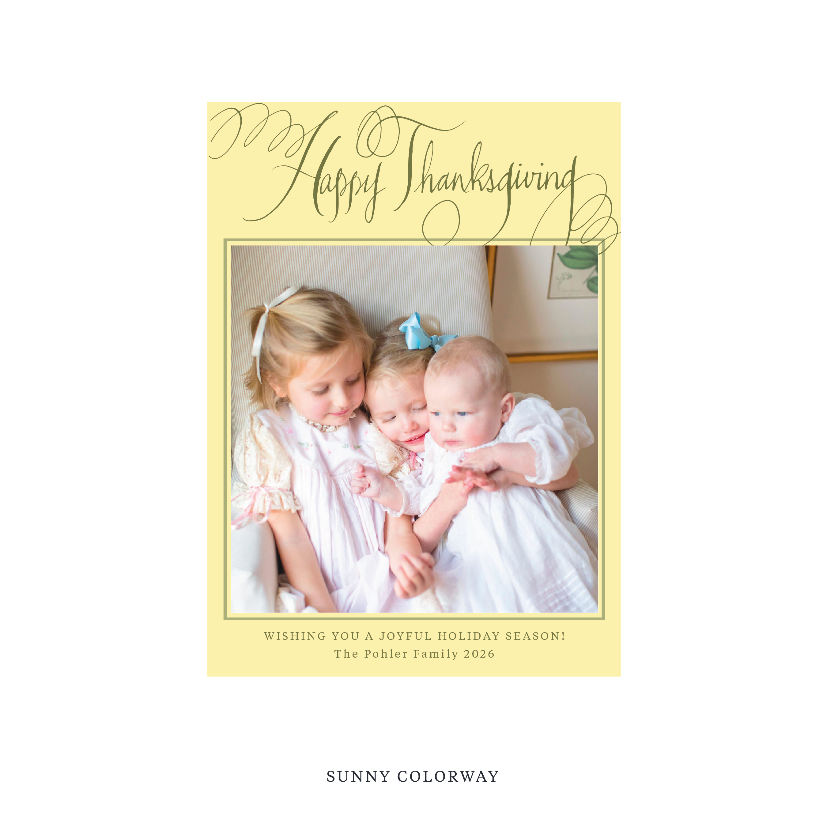 Pohler Classic Printed Holiday Card, Medium