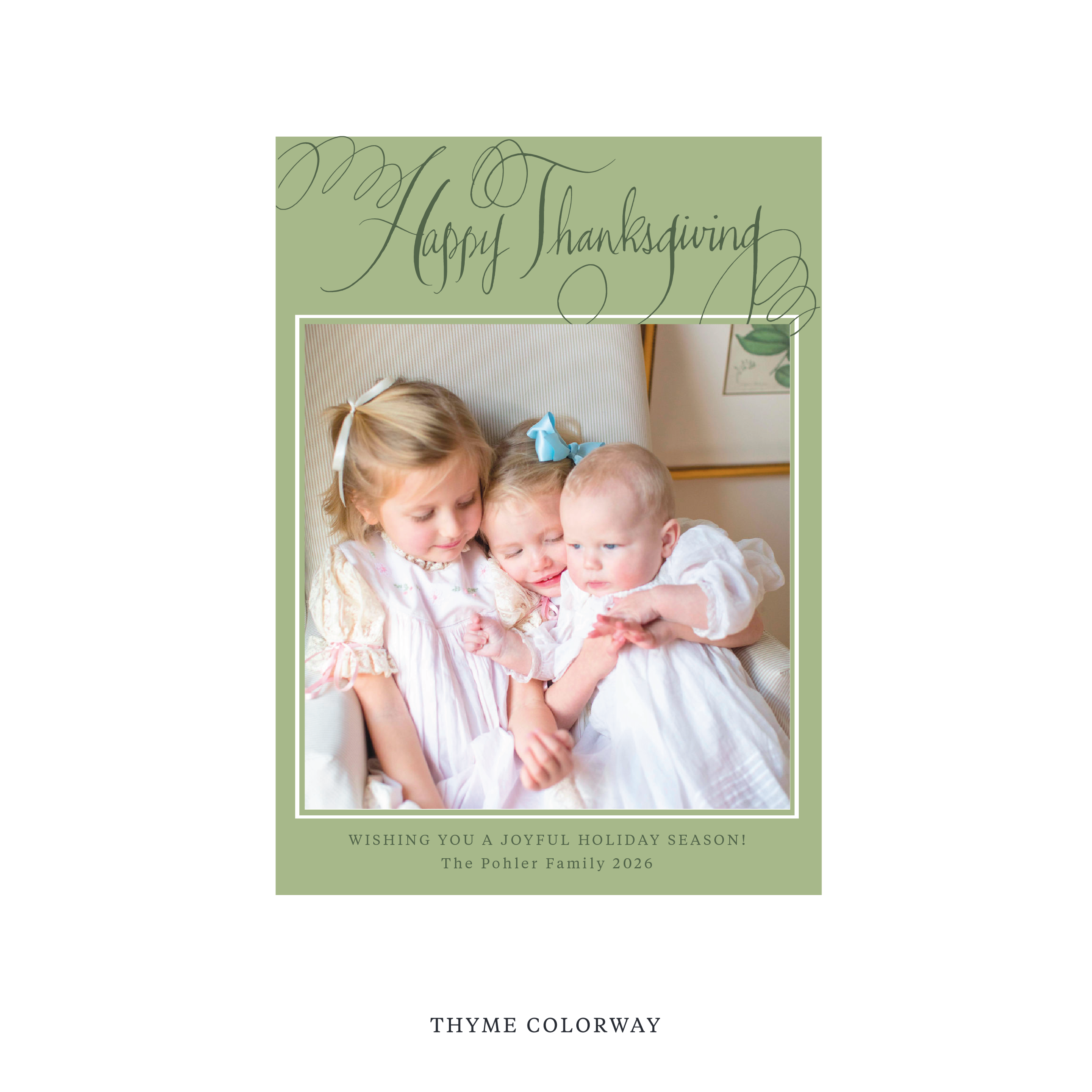 Pohler Classic Printed Holiday Card, Medium